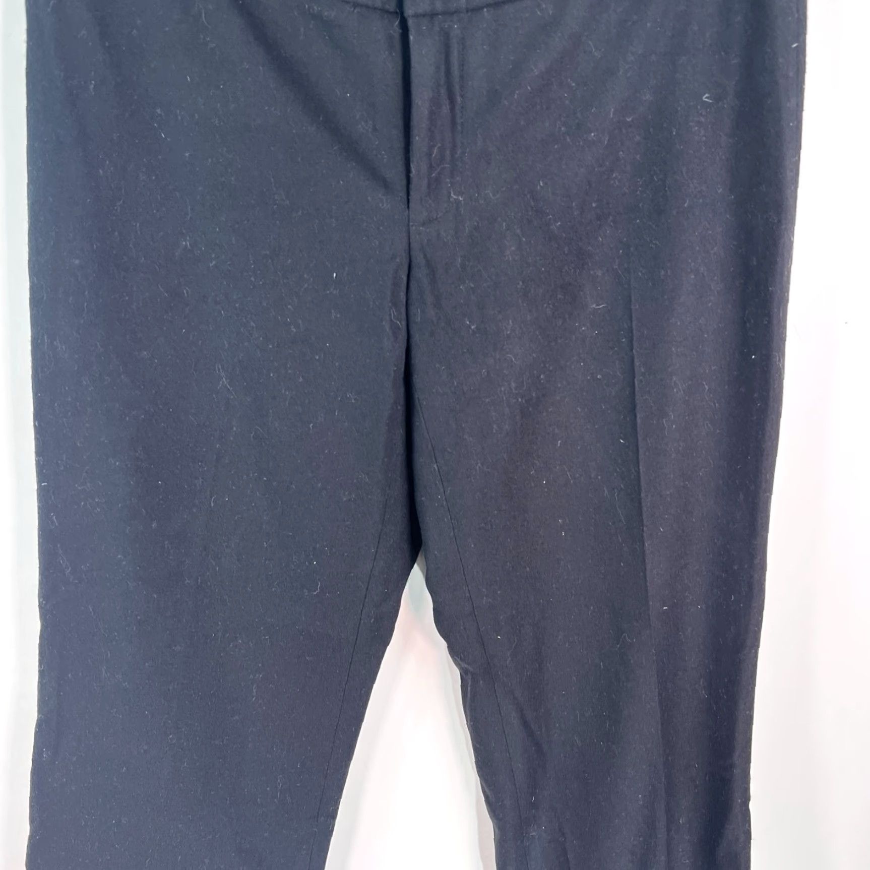 Banana Republic Banana Republic Wide Leg Dress Pants Women's Size 8 High Rise Stretch Black Wool Size 30" / US 8 / IT 44 - 3 Thumbnail