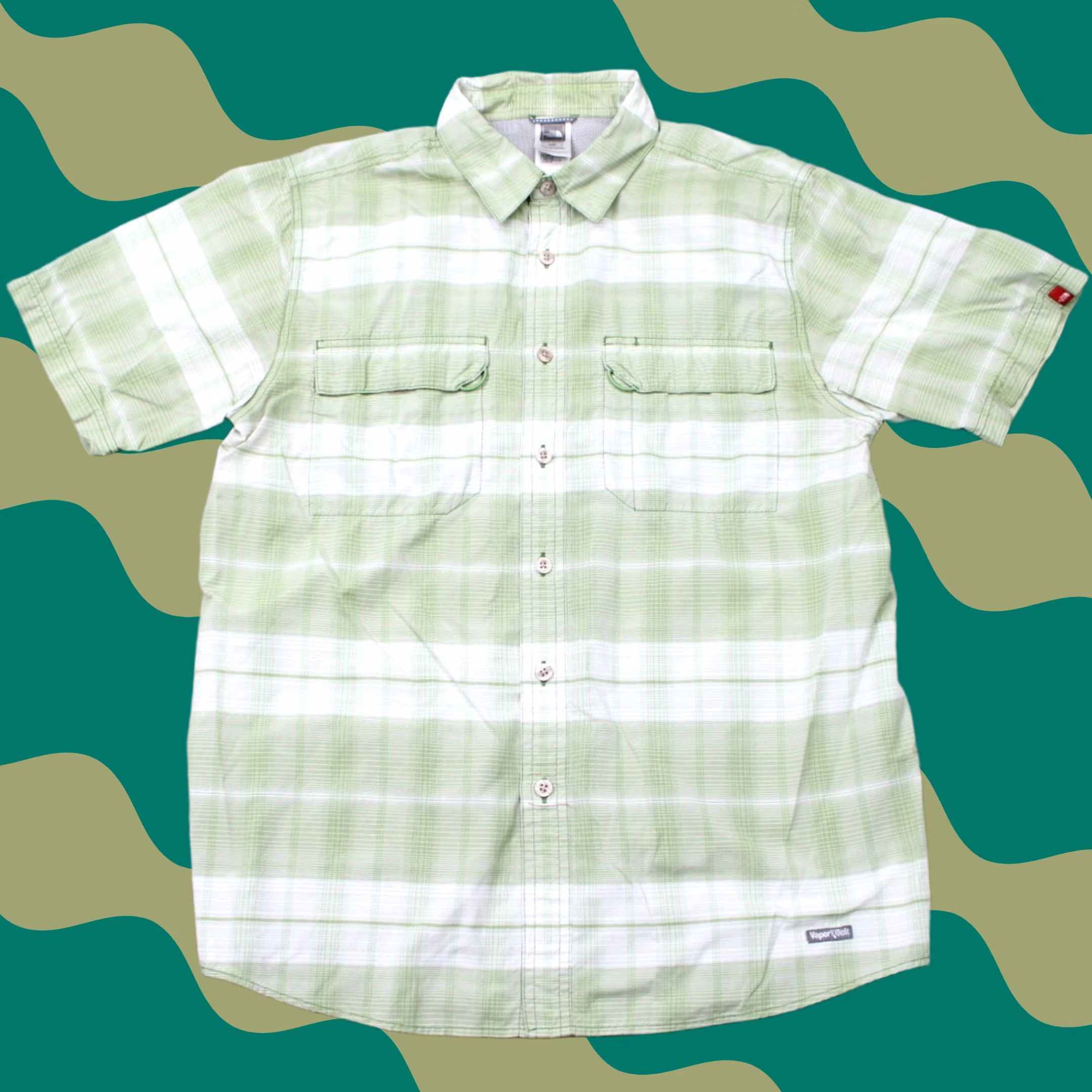 The North Face The North Face Shirt Mens Medium Green Vapor 100% Nylon Short Sleeve Button-Up Size US M / EU 48-50 / 2 - 1 Thumbnail