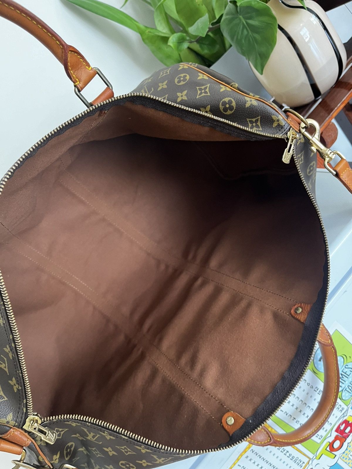 Louis Vuitton Authentic Louis Vuitton Keepall Bandouliere/Vintage/Brown Size ONE SIZE - 14 Thumbnail