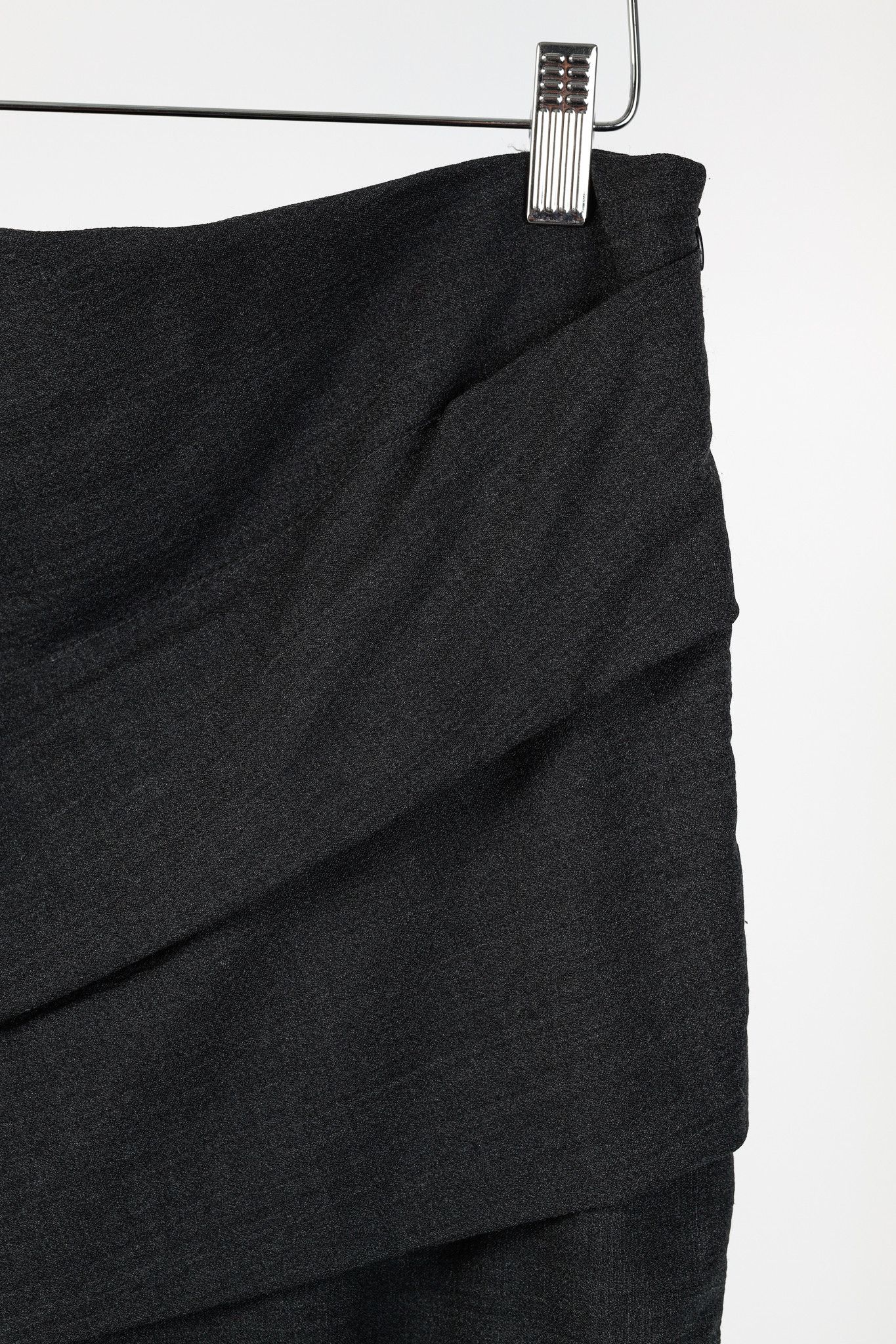 Brunello Cucinelli Brunello Cucinelli Grey Wool-Crepe Pleated Pencil Skirt Size 28" / US 6 / IT 42 - 4 Thumbnail