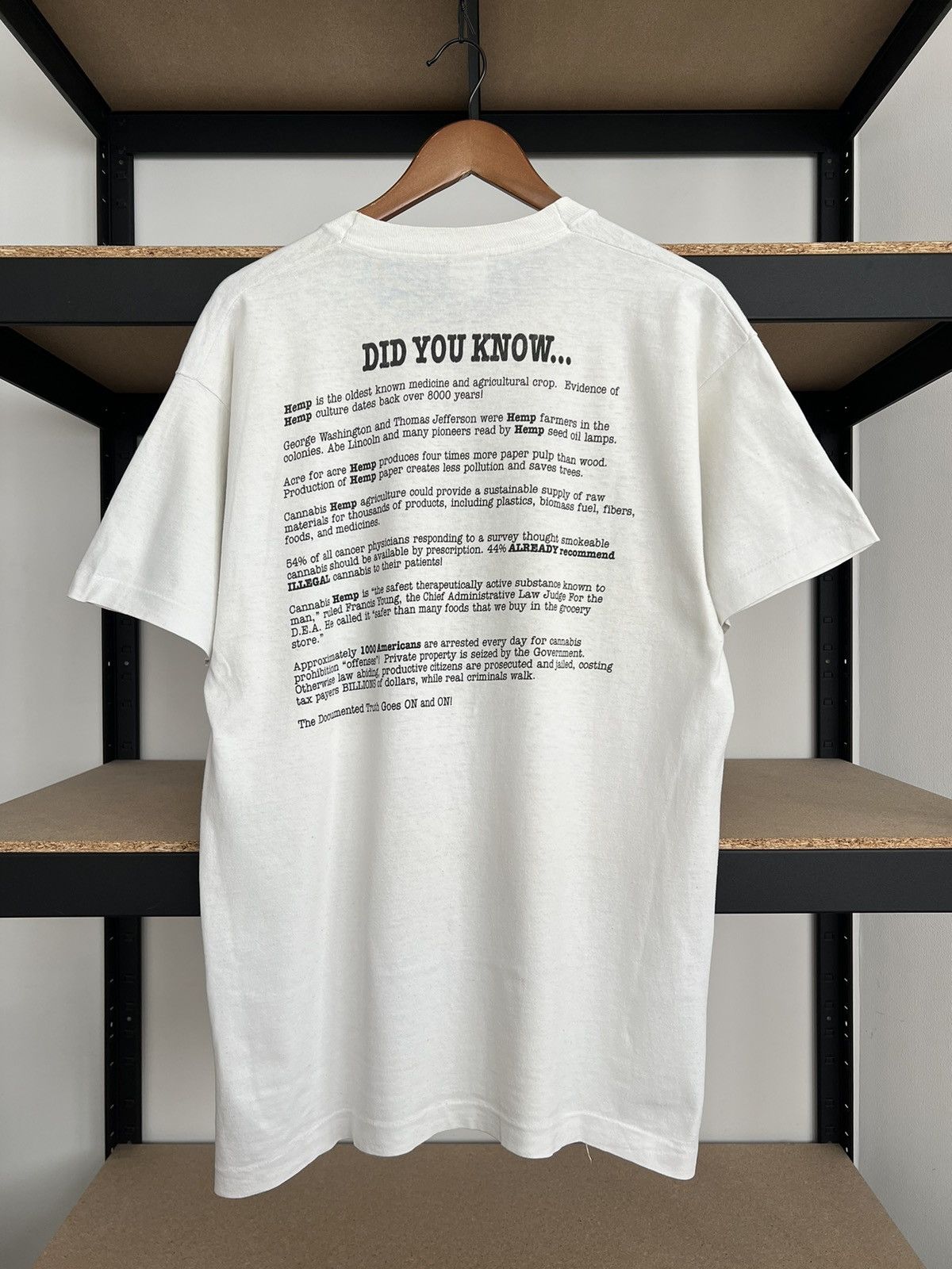 Vintage Vintage 90s Cannabis Weed Marijuana End Hemp Prohibition Tee Size US L / EU 52-54 / 3 - 2 Thumbnail