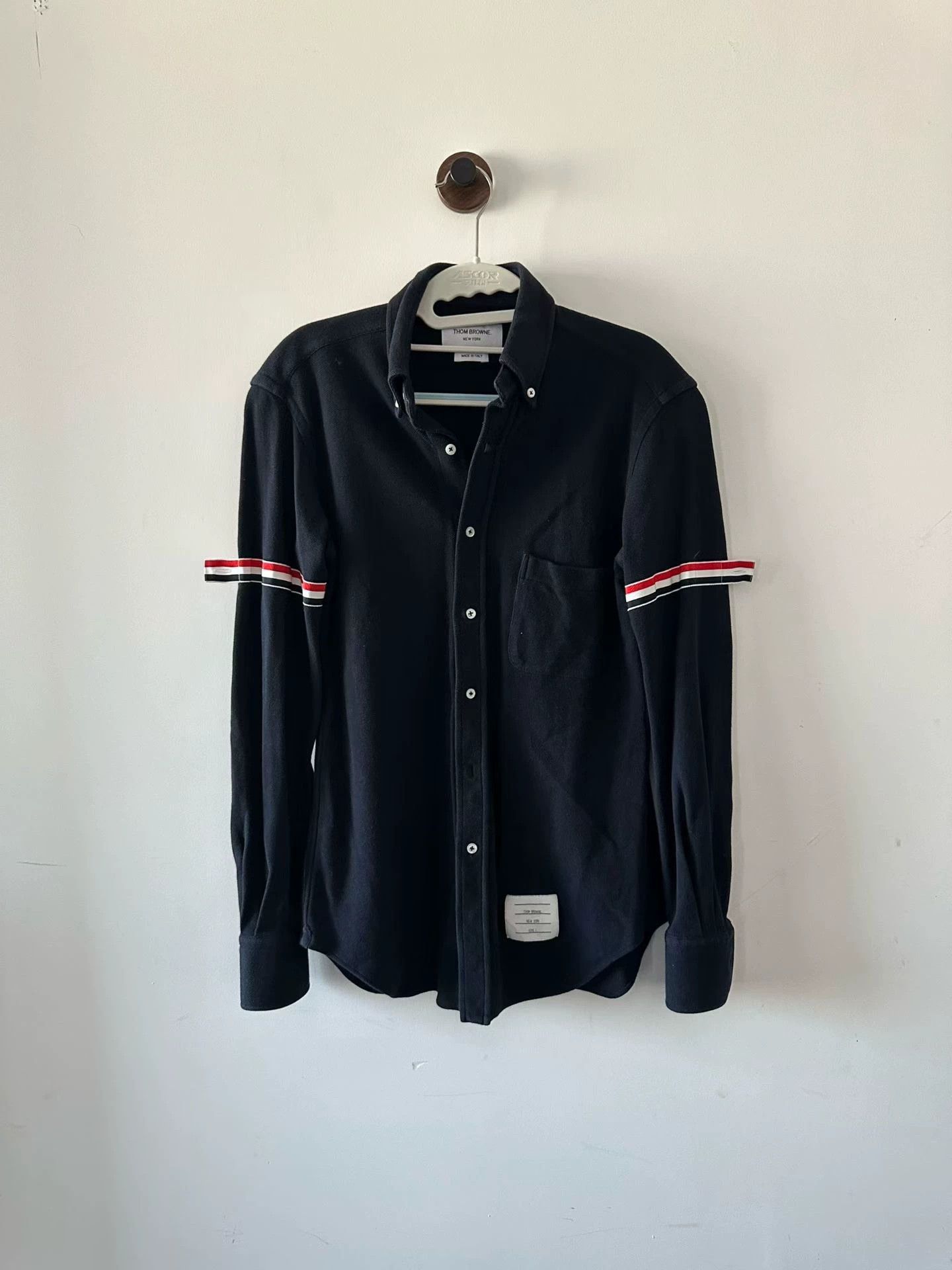 Thom Browne Thom Browne Navy Double Armband Shirt Size 1 Size US S / EU 44-46 / 1 - 1 Thumbnail
