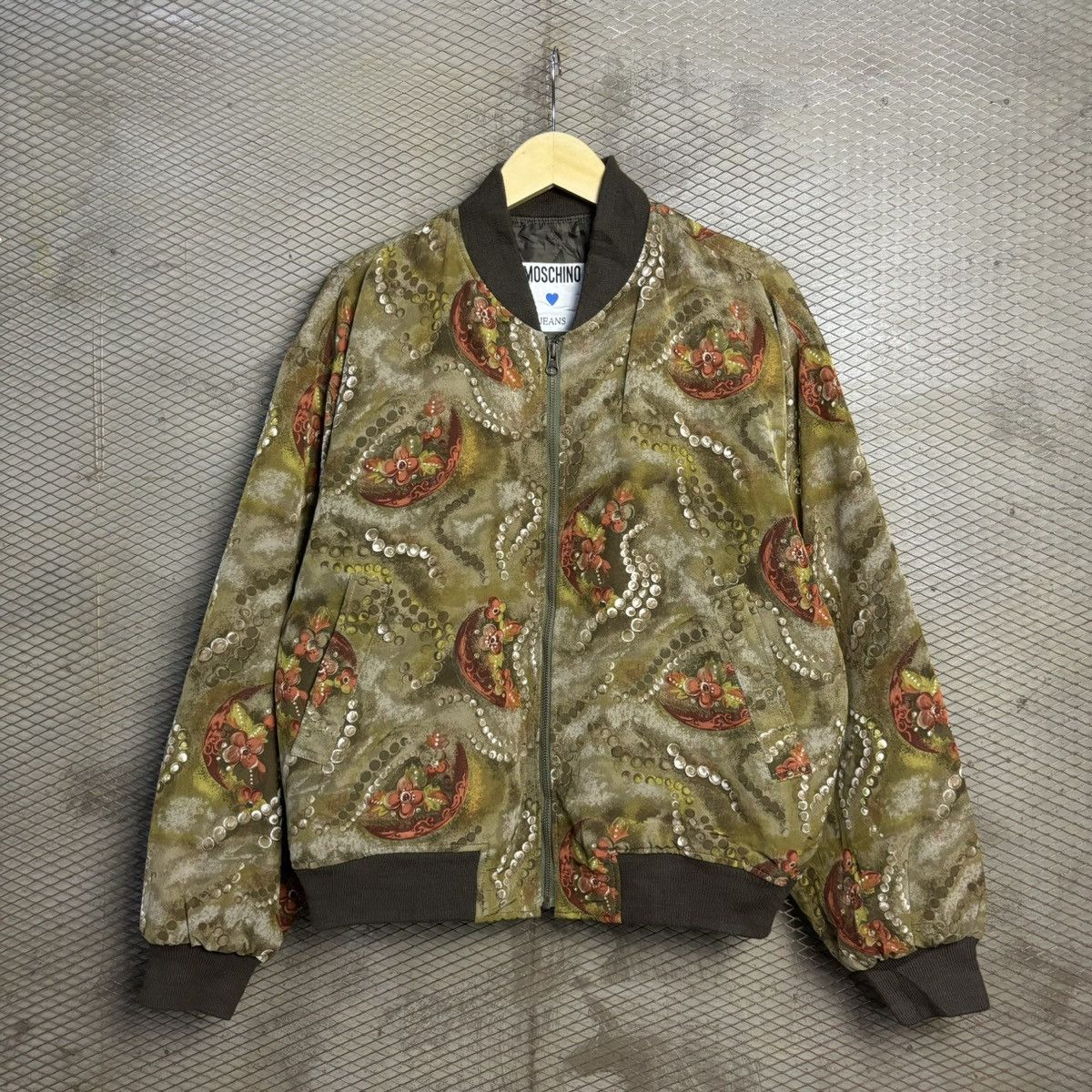 Moschino Vintage Moschino Jeans Fullprint Bomber Jacket Size US L / EU 52-54 / 3 - 1 Thumbnail