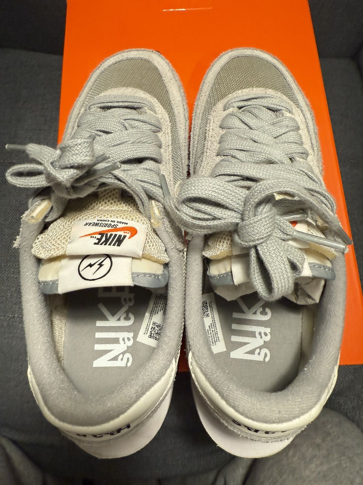 Fragment Design × Nike Nike x Sacai LD Waffle Grey White Sneakers Size US 8 / IT 38 - 8 Thumbnail