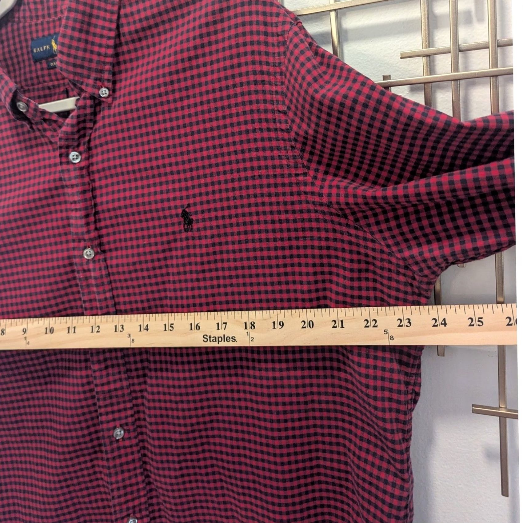 Ralph Lauren Ralph Lauren Mens Long Sleeve Gingham Shirt Red Black L Size Regular Button-Down Size US L / EU 52-54 / 3 - 7 Thumbnail
