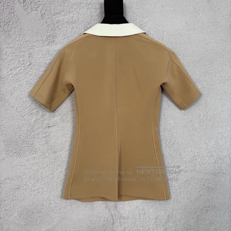 Louis Vuitton Louis Vuitton Solid Lapel Slim Fit Half Zip Short Sleeve S Size XXS / US 00 / IT 34 - 2 Thumbnail