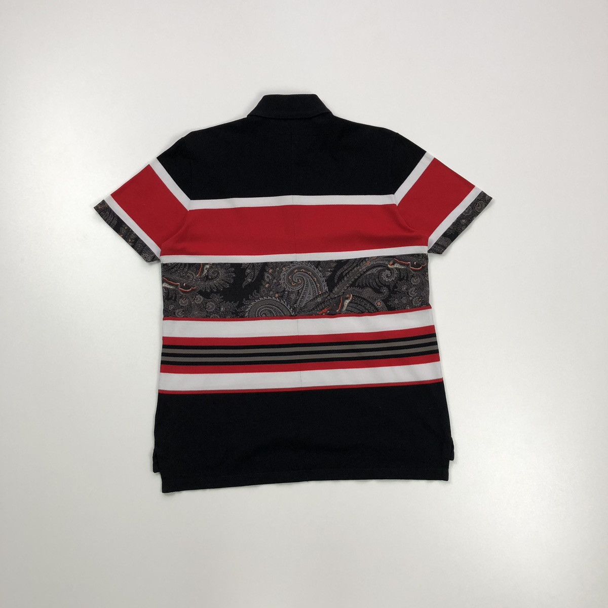 Givenchy Givenchy Paris Paisley Striped Cotton Polo Shirt Multicolor Size US S / EU 44-46 / 1 - 3 Thumbnail