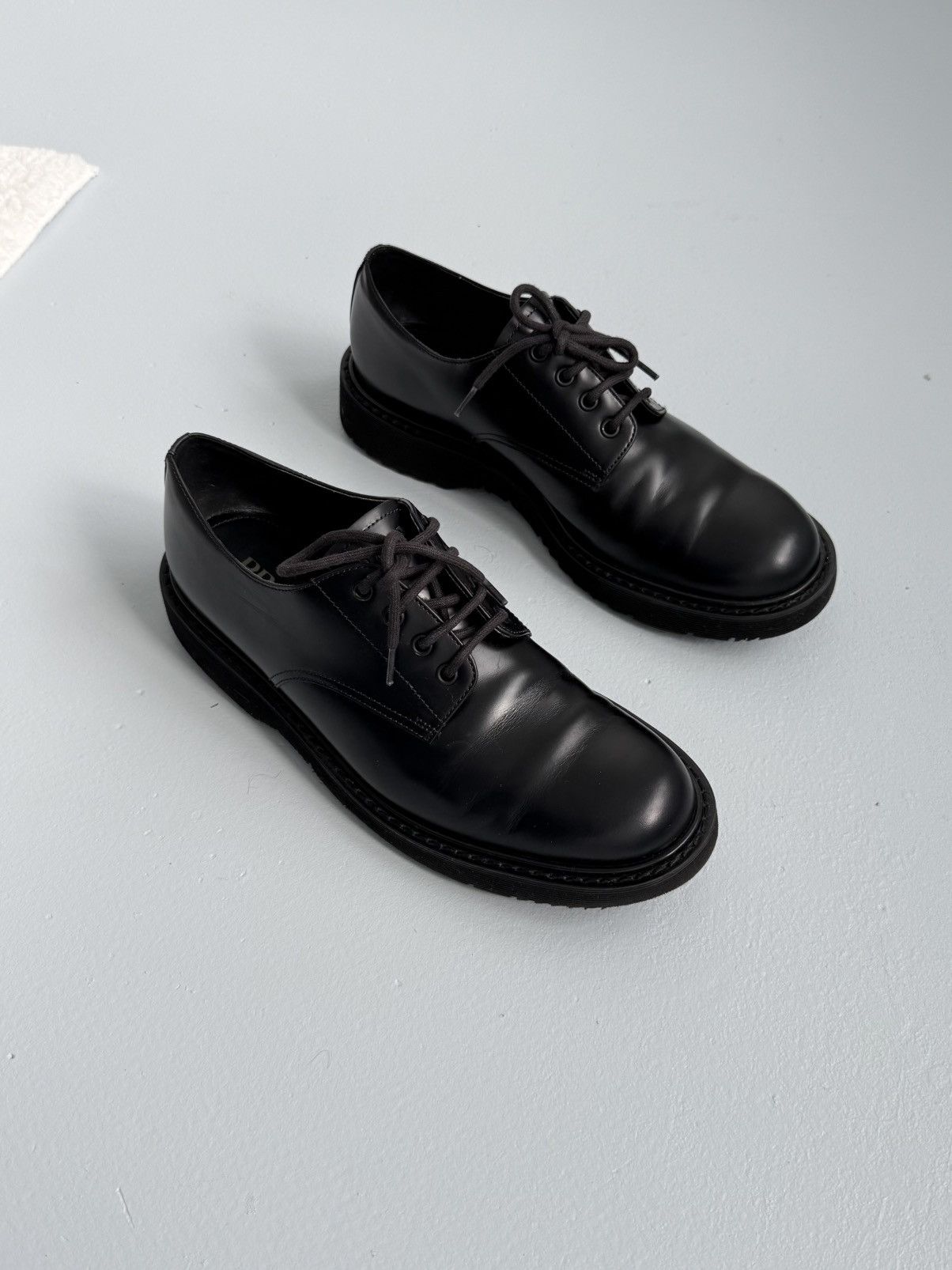 Prada Prada Leather Derby Shoes Black Classic Lace Up Italy Size US 10 / EU 43 - 3 Thumbnail