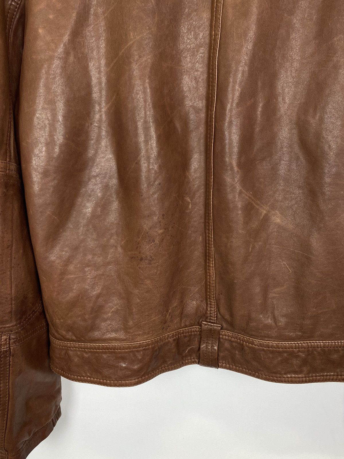 Other Vintage Oakwood Leather Jacket Brown Avant-Garde Japanese Size US L / EU 52-54 / 3 - 15 Thumbnail
