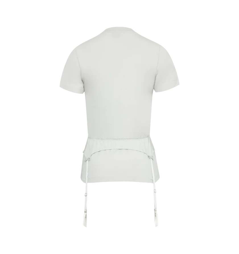 Balenciaga o1h1sh11225 Lingerie T-Shirt in Dirty White Size S / US 4 / IT 40 - 2 Thumbnail