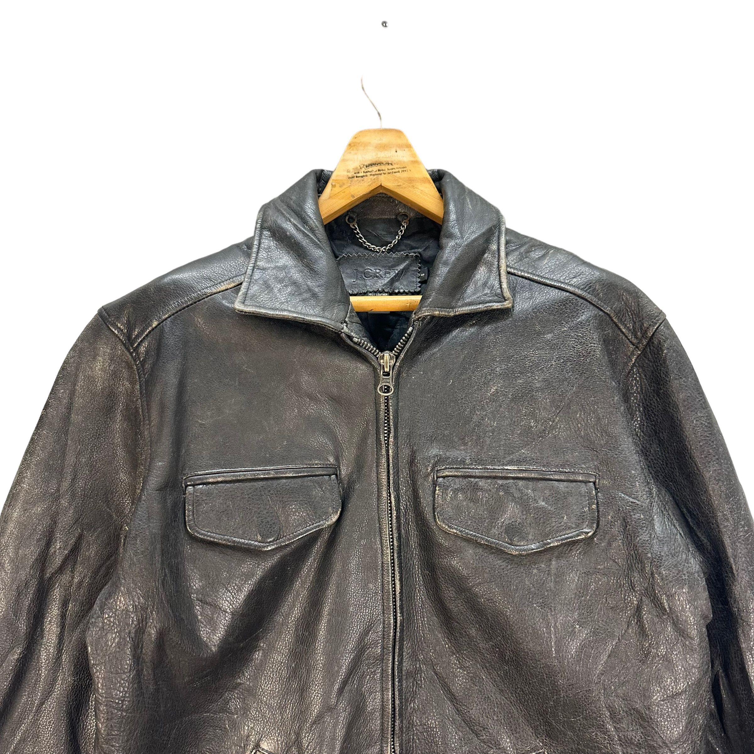 J.Crew TRASHED🔥 J. CREW LEATHER JACKET #7888 Size US S / EU 44-46 / 1 - 2 Thumbnail