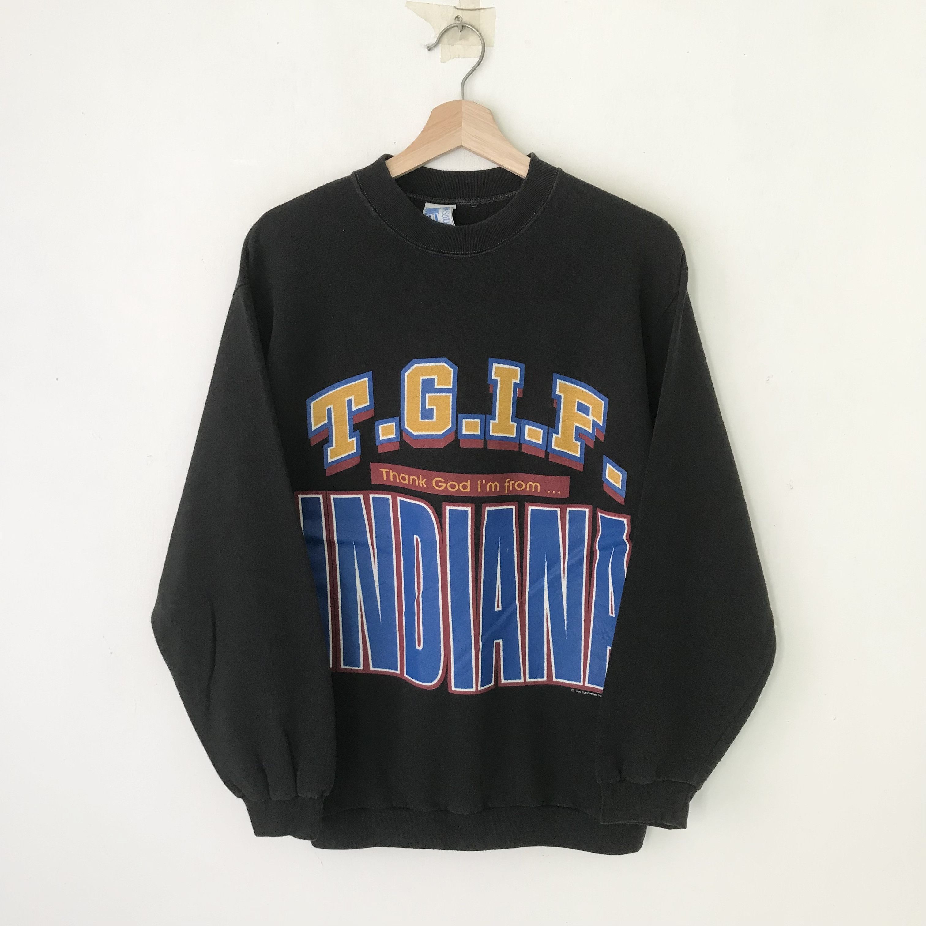 Vintage Vintage 90's Quotes Black Sweatshirt Small - 439 Size US S / EU 44-46 / 1 - 1 Thumbnail