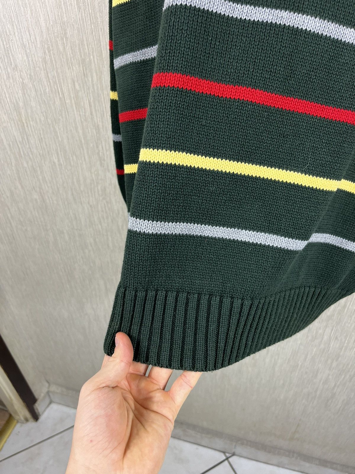 Paul & Shark × Vintage Paul & Shark vintage striped knit sweater half zip logo Size US L / EU 52-54 / 3 - 12 Thumbnail