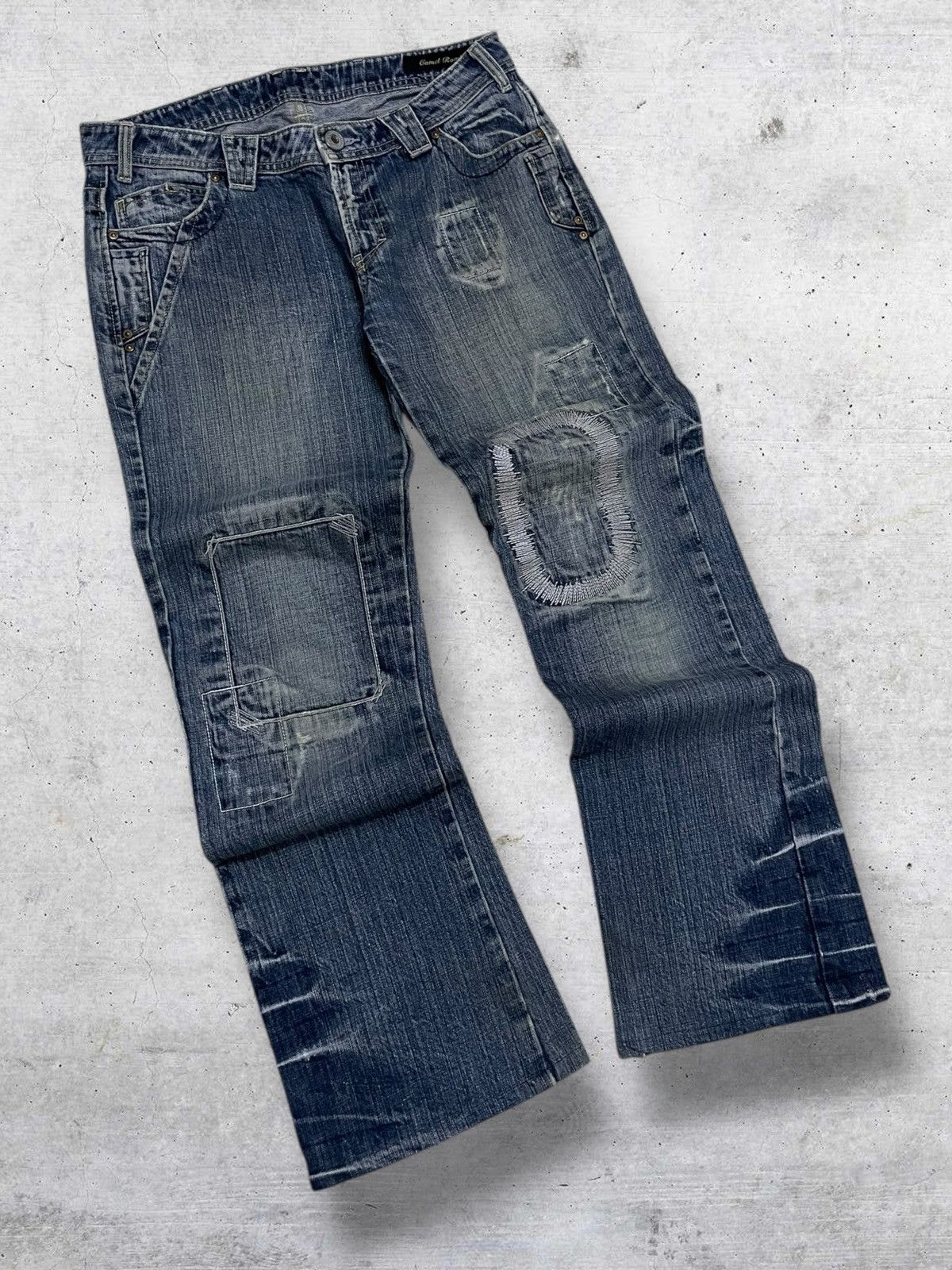 Hysteric Glamour CAMEL ROAD 90S OG JAPAN DESIGNER PATCHWORK DISTRESSED DENIM Size US 31 - 2 Thumbnail
