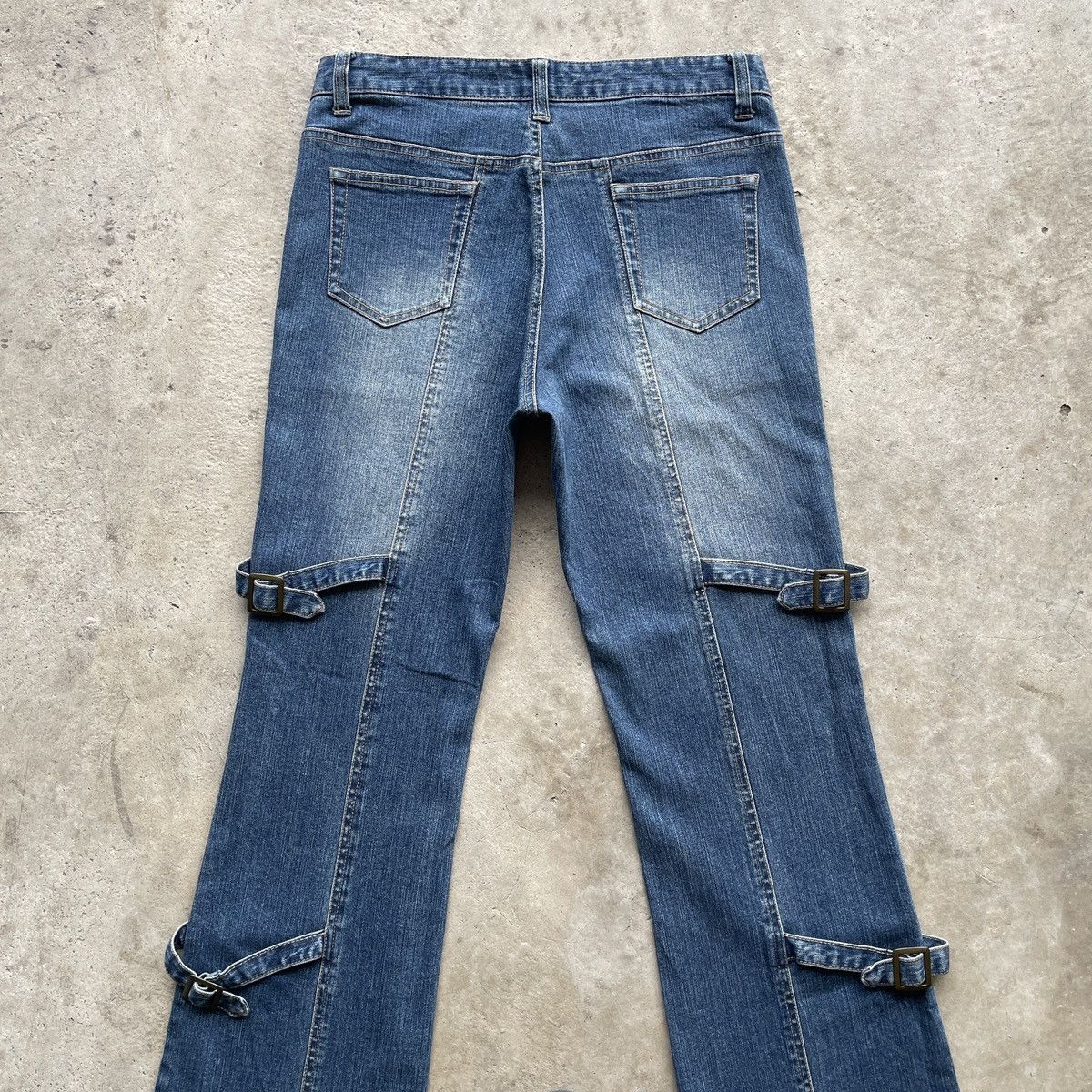 Japanese Brand × Jean × Vintage Vintage Japanese Women FLARE Faded BONDAGE Jeans Pants W28 Size US 28 / EU 44 - 9 Thumbnail