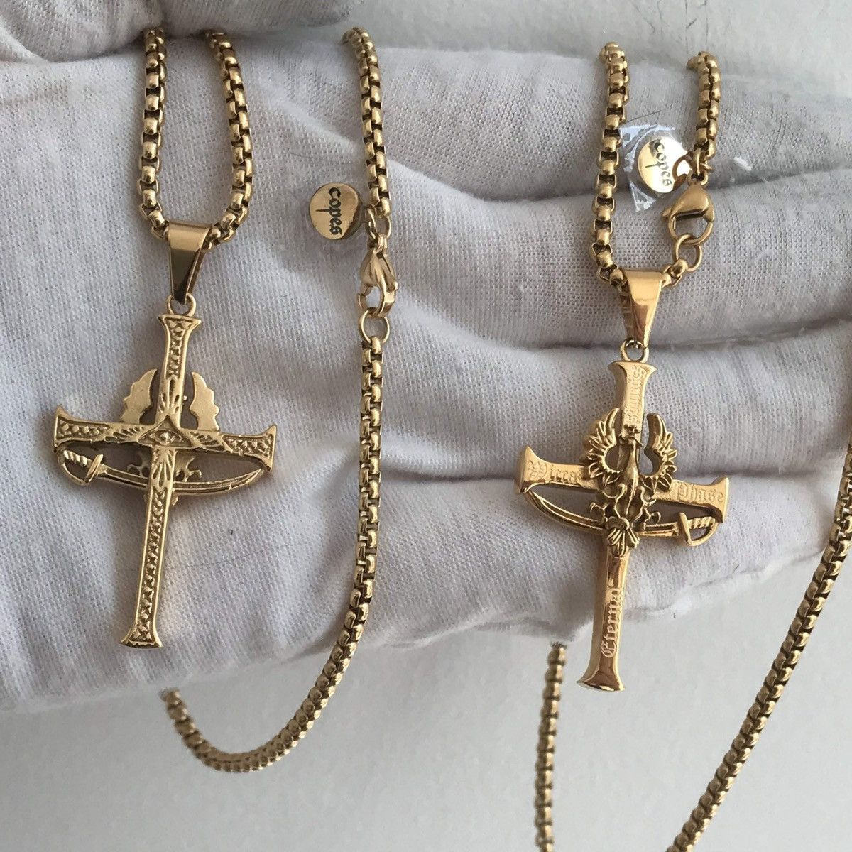 Copes Wicca Phase Springs Eternal Polish Catholic Cross Gold Size ONE SIZE - 2 Thumbnail