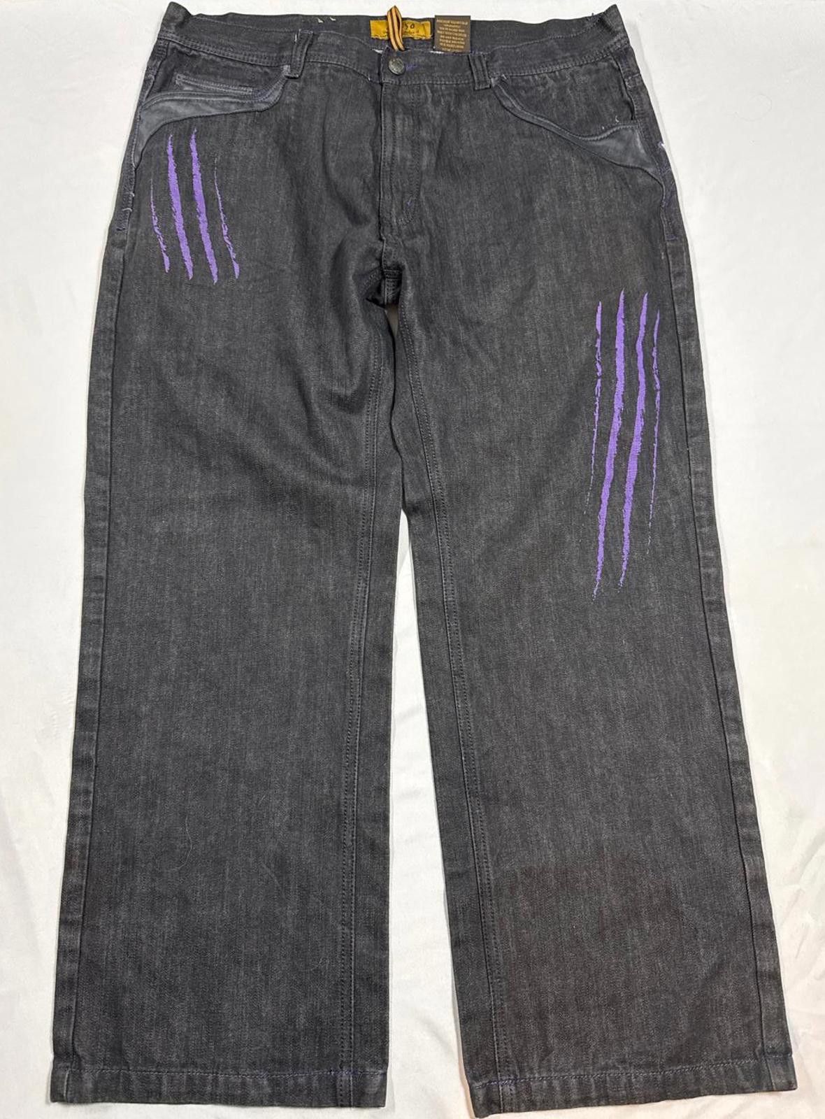 Other Vintage Men's Ausso Black Denim Jeans Y2K Size W40 L32 Size US 40 / EU 56 - 1 Thumbnail
