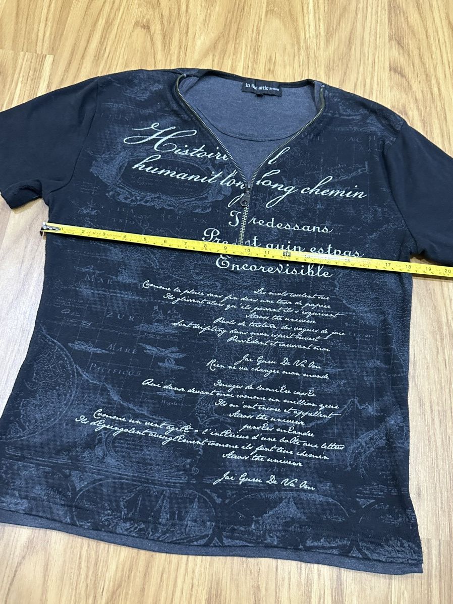 In The Attic 2000s - In The Attic Poem Zipper Tshirt Size US M / EU 48-50 / 2 - 15 Thumbnail