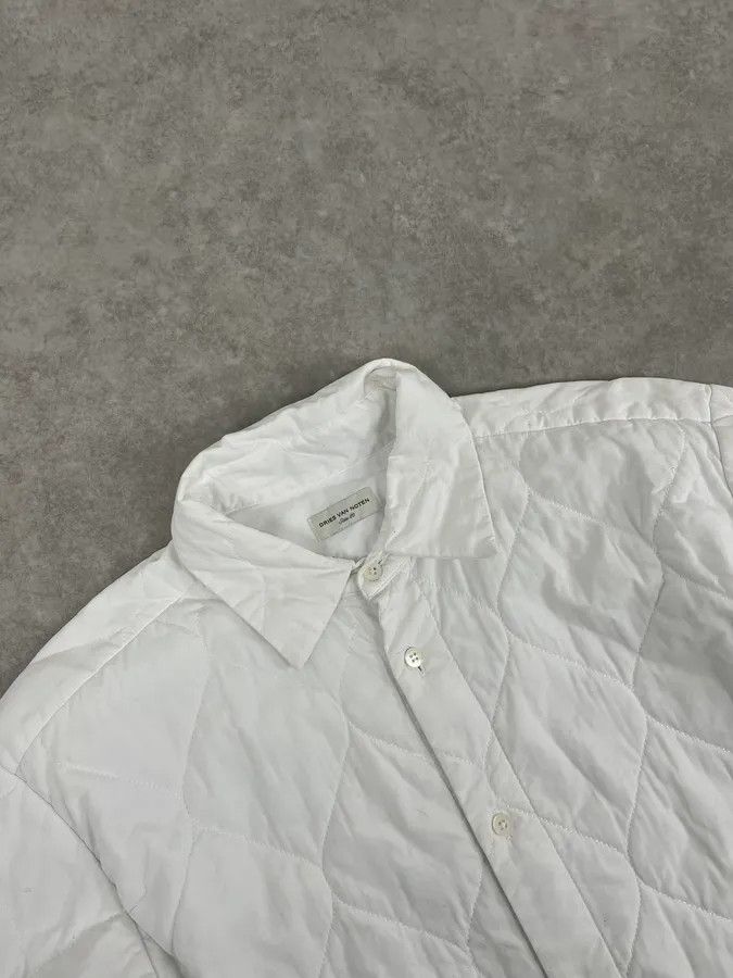 Dries Van Noten Dries Van Noten White Quilted Effect Shirt Size US M / EU 48-50 / 2 - 5 Thumbnail
