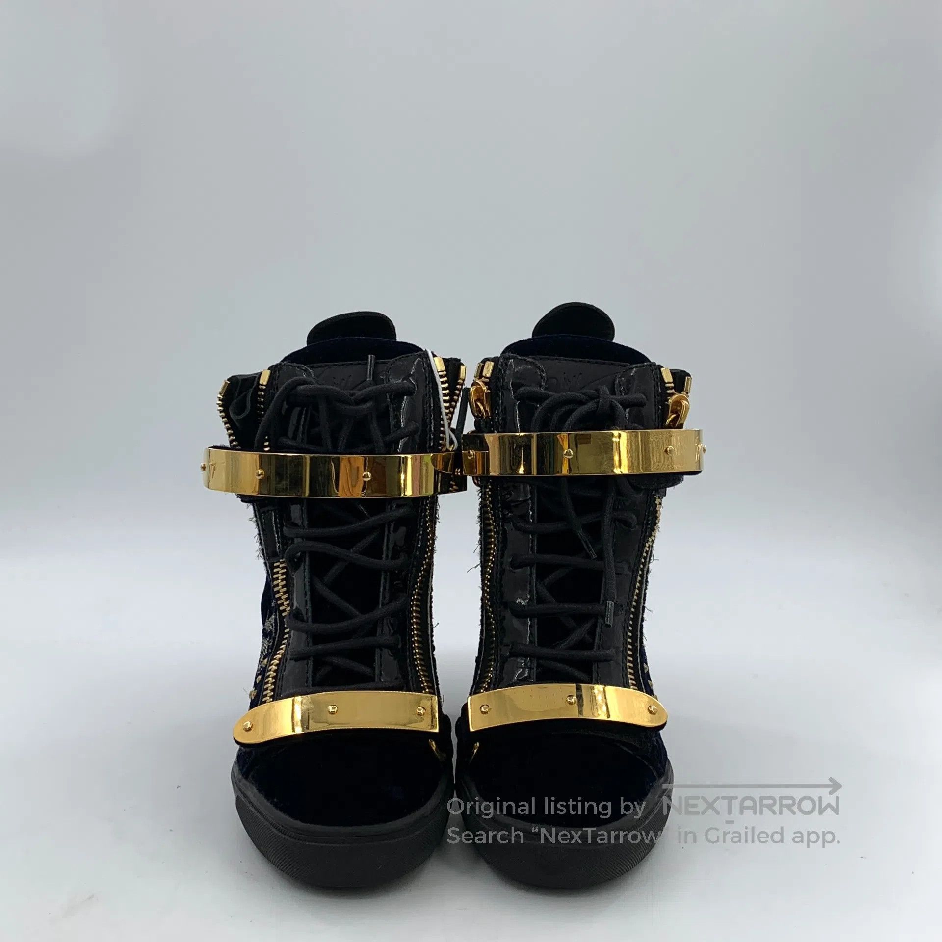 Other iuseppe Zanotti Black Heavy Embroidery Double Zip Design L Size US 6.5 / IT 36.5 - 3 Thumbnail