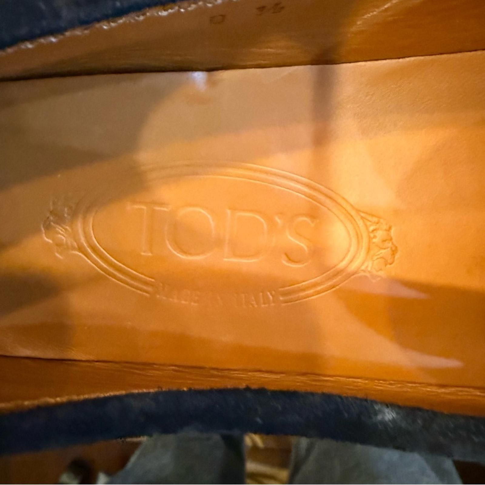 Tod's Tod's Women’s Sea Foam Blue Suede Square Toe Loafers sz 9.5 Size US 9.5 / IT 39.5 - 8 Thumbnail