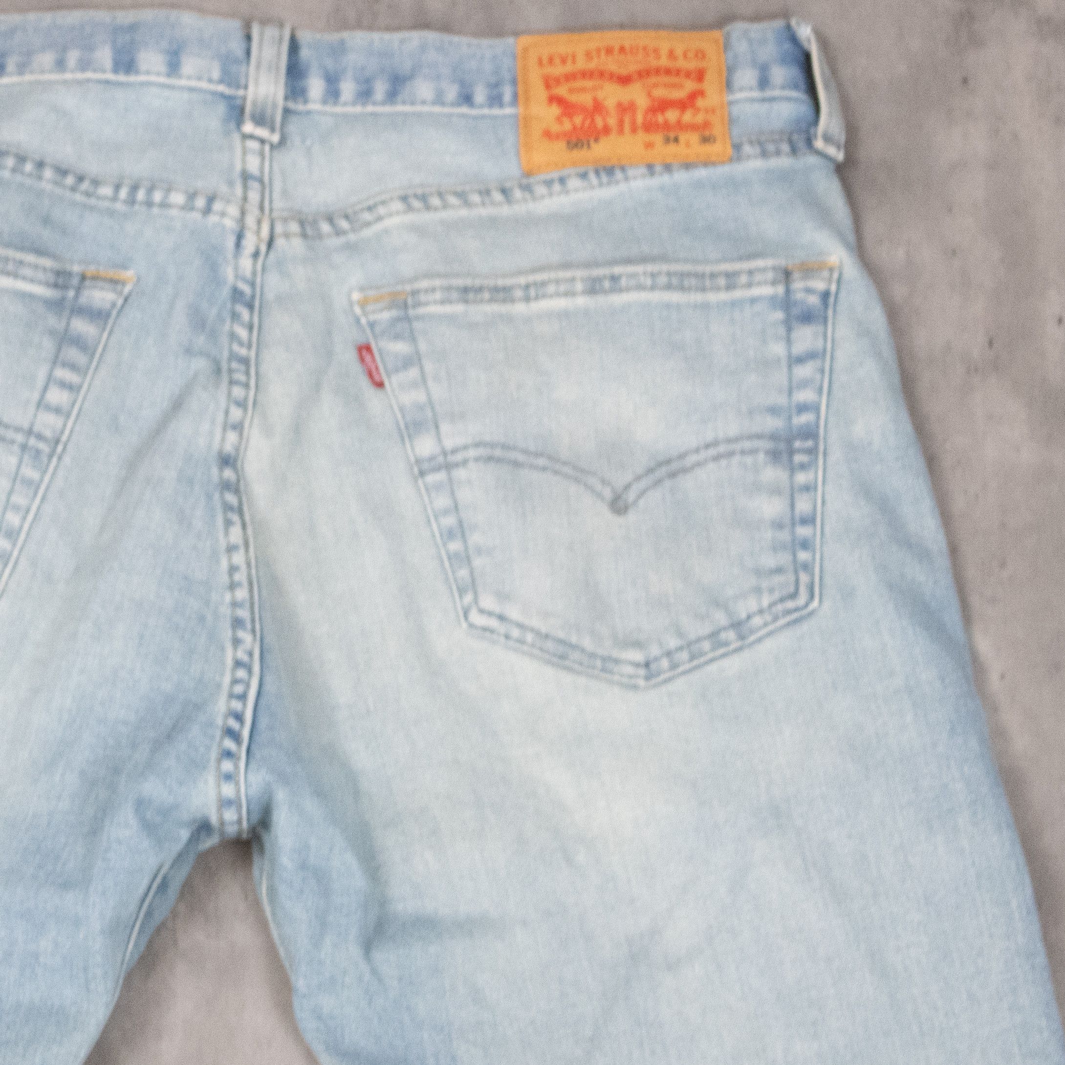 Levi's Levis 501 Straight Legged Distressed Midwash Denim Pant’s Size US 34 / EU 50 - 18 Thumbnail