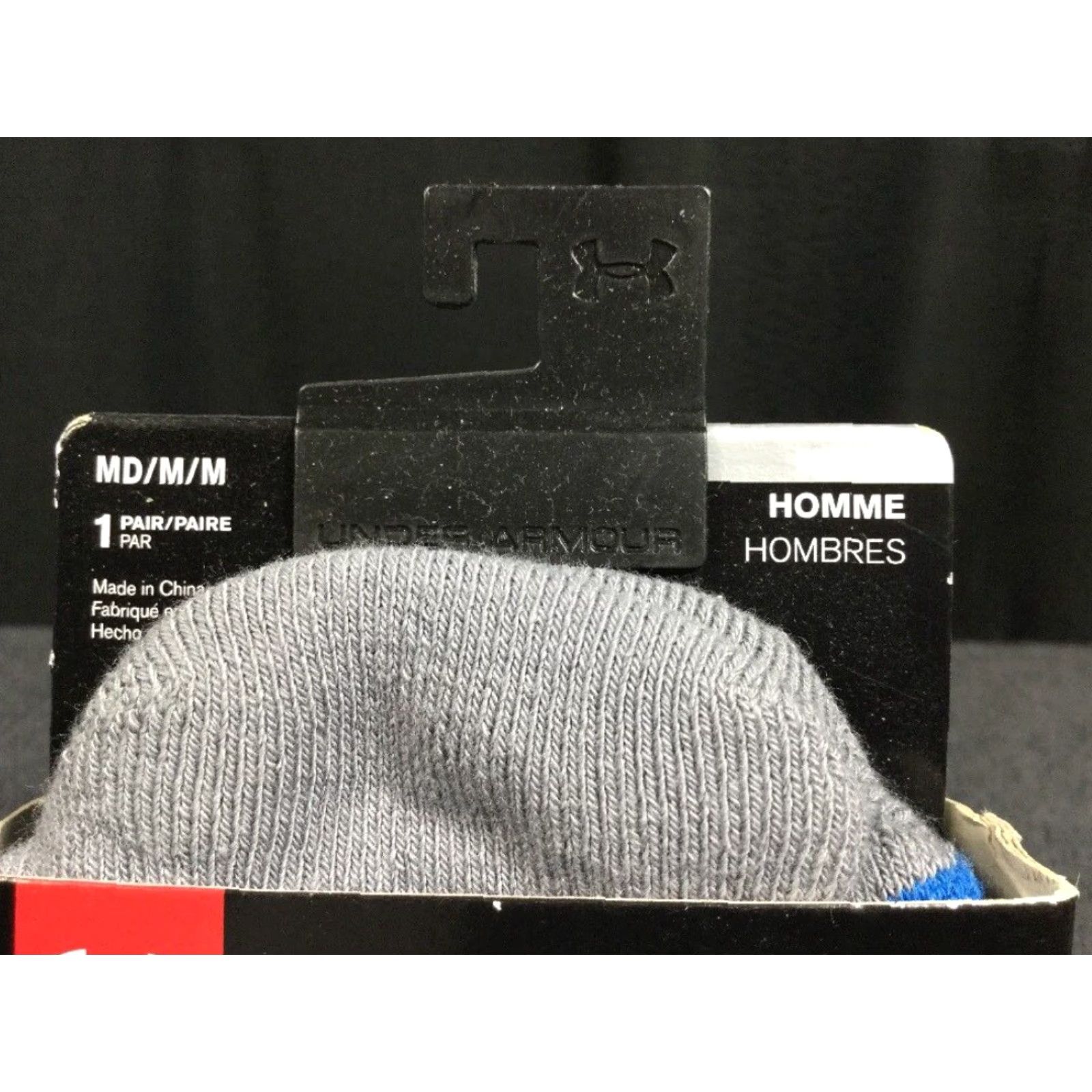 Under Armour Under Armour Blue Steel Crew Socks Mens Medium Blue Size ONE SIZE - 3 Thumbnail