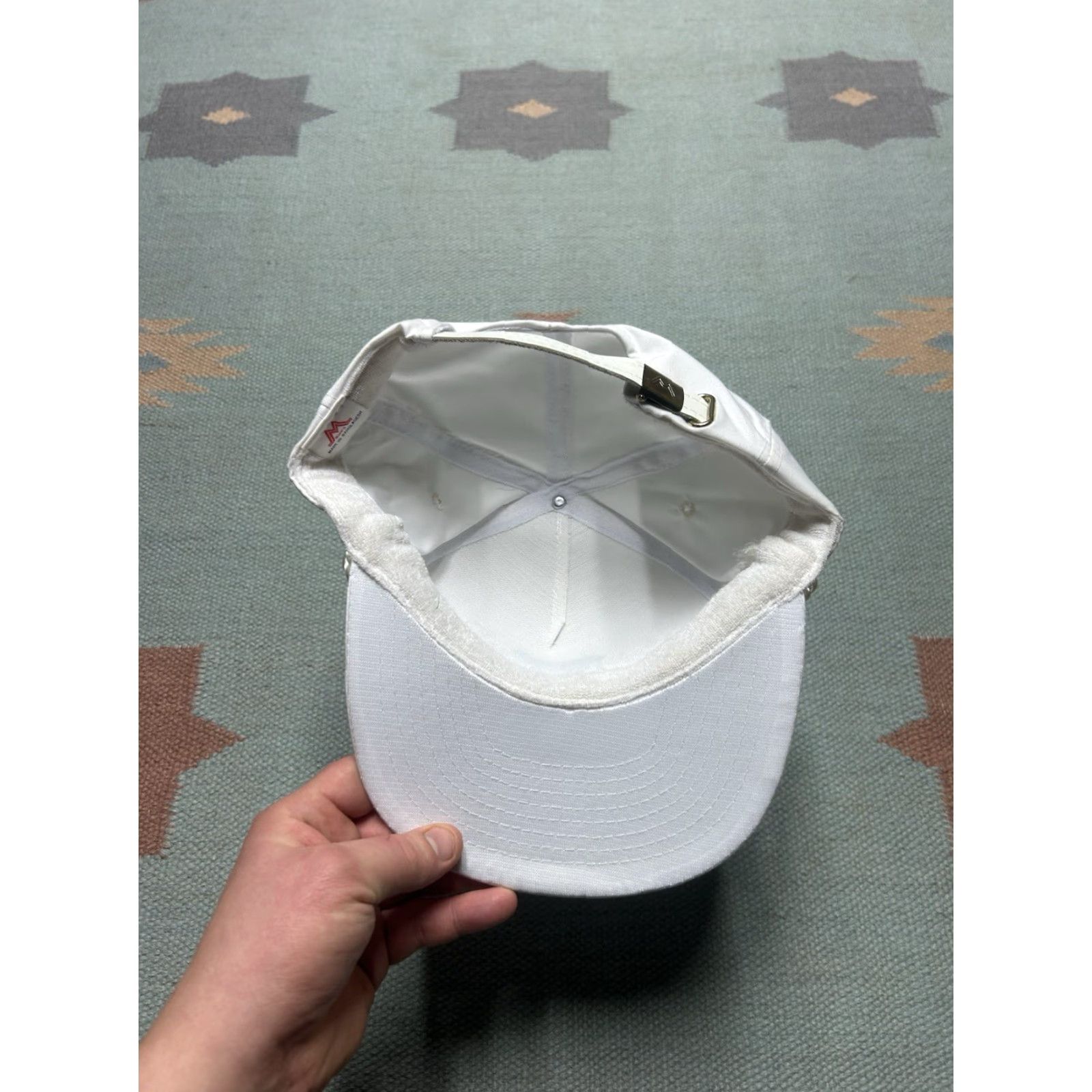 Vintage VINTAGE 90s Strapback Hat Cap White Adjustable Unbranded Men Route 66 Get Your Kicks on Route 66 Mens Size ONE SIZE - 5 Thumbnail