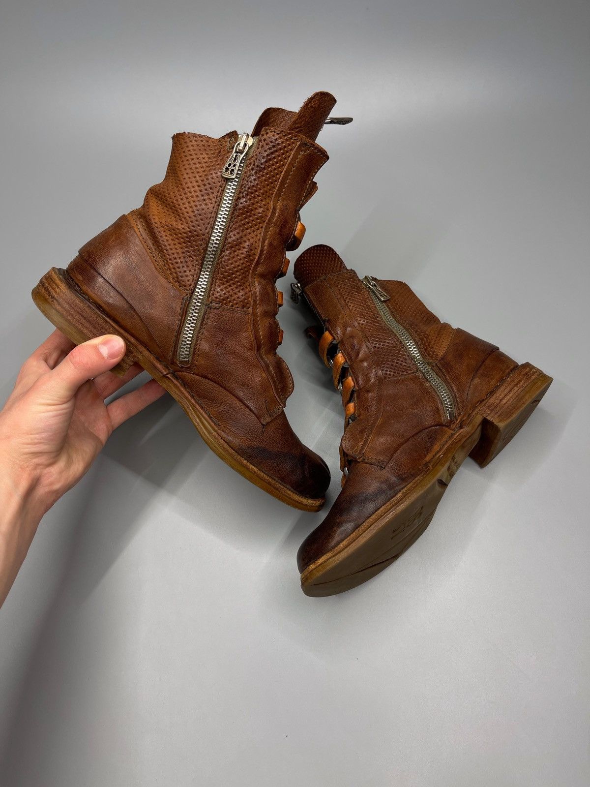 Japanese Brand × Vintage A.S 98 Boots Leather Style Rick Owens Size US 5.5 / EU 38 - 7 Thumbnail