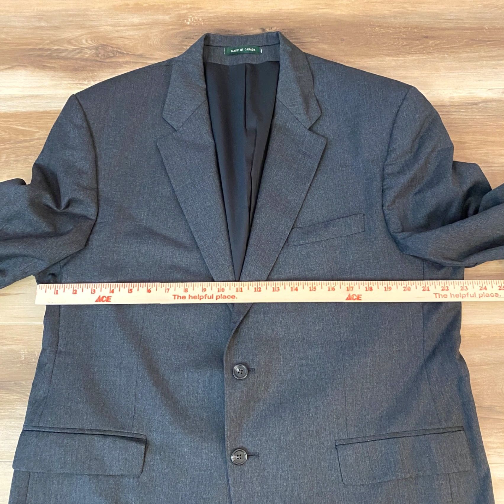 Ralph Lauren Lauren Ralph Lauren Blazer Mens 44R Gray Wool 2 Button Coat Sport Jacket Shirt Size 44R - 5 Thumbnail