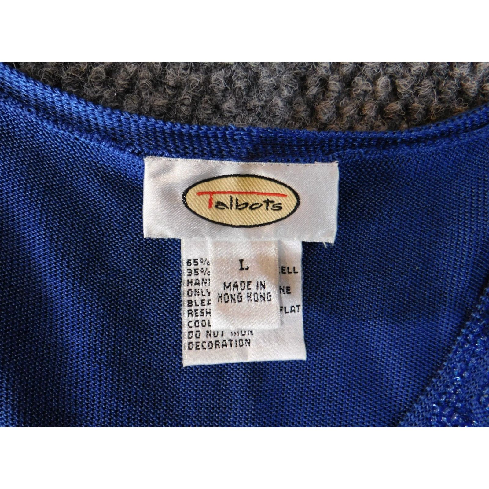 Talbots Talbots Blouse Women Large Blue Sleeveless Round Neck Lyocell Rayon Classic Casual Solid Size L / US 10 / IT 46 - 6 Thumbnail
