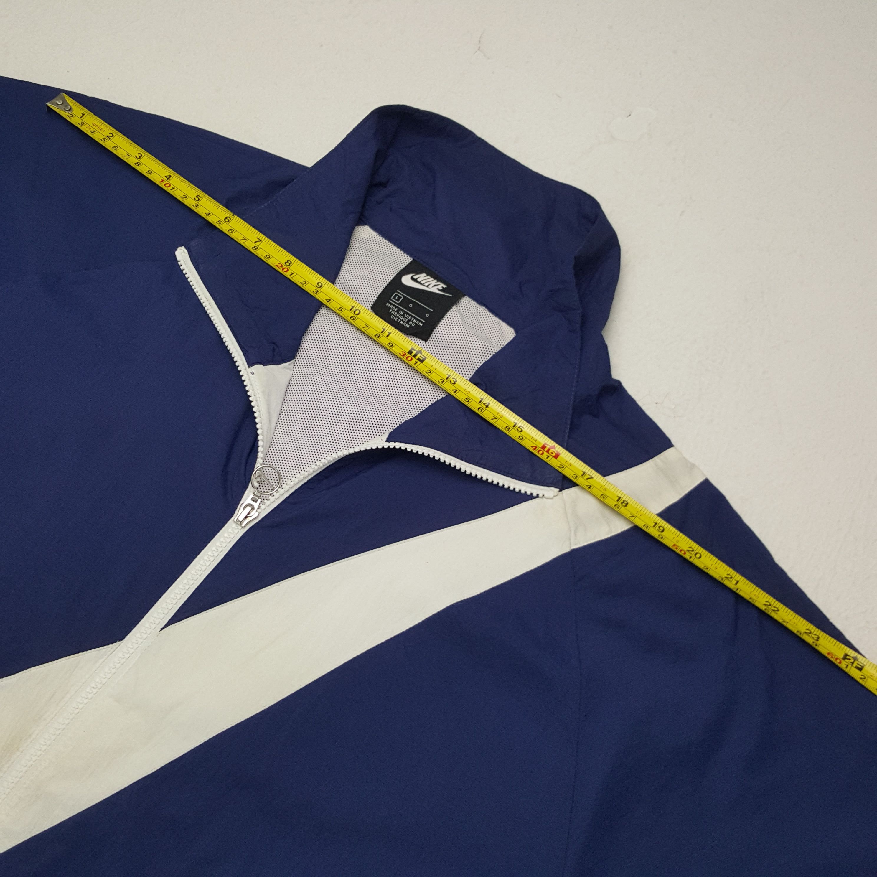 Nike × Vintage Vintage Nike Big Swoosh Mirror Zipper Windbreaker Jacket Size US XL / EU 56 / 4 - 5 Thumbnail