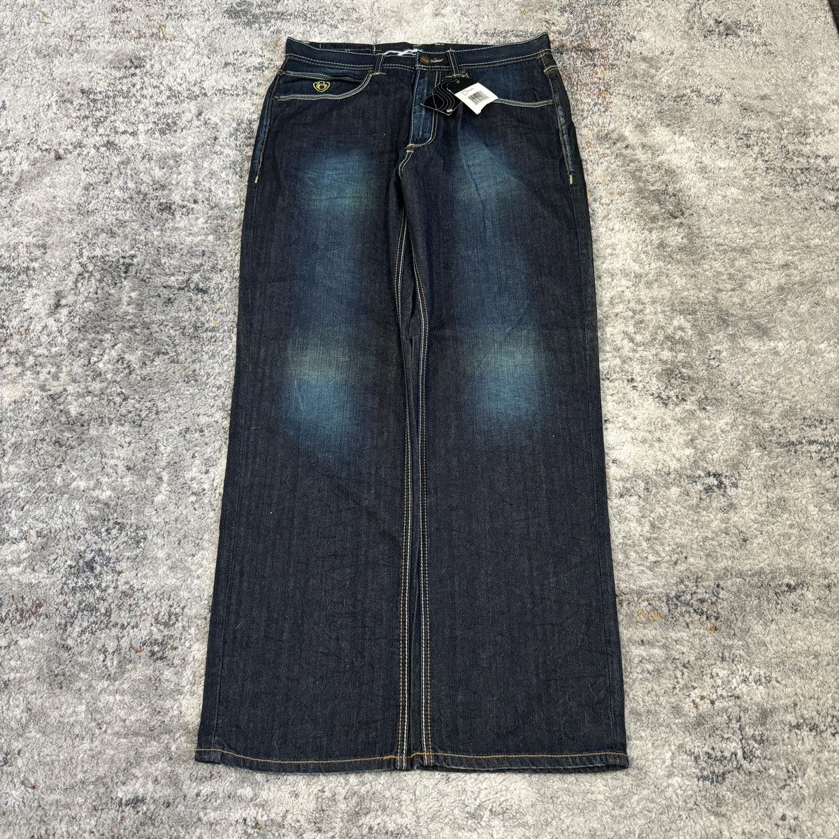 JNCO × Japanese Brand × Vintage Crazy Vintage y2k 8732 embroidered baggy cybergoth jeans Size US 36 / EU 52 - 2 Thumbnail