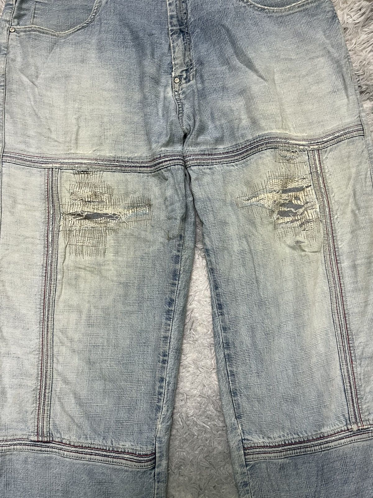 Phat Farm 2000s PHAT FARM BAGGY PANT STYLE DISTRESSED Size US 40 / EU 56 - 4 Thumbnail