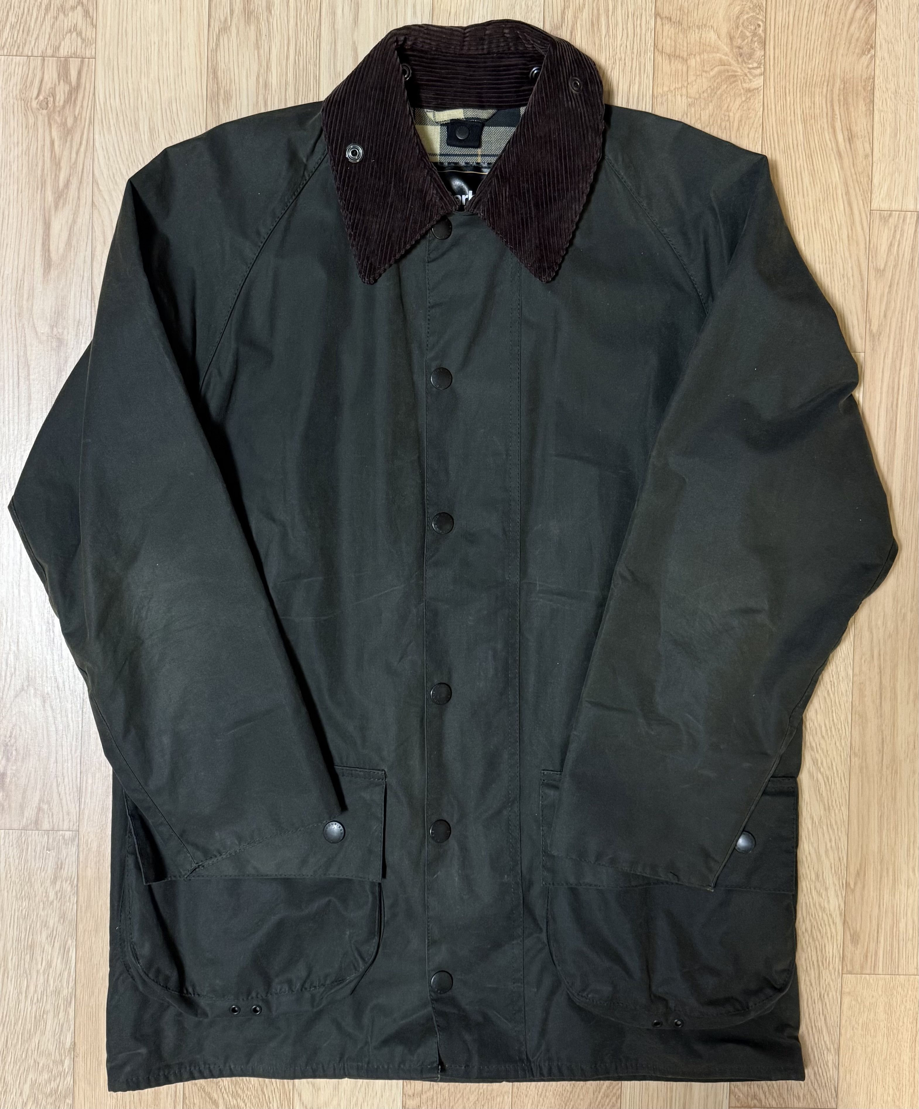 Barbour Barbour Beaufort Wax Jacket Sage C38 + Hood, Wax & Pins Size US M / EU 48-50 / 2 - 2 Thumbnail