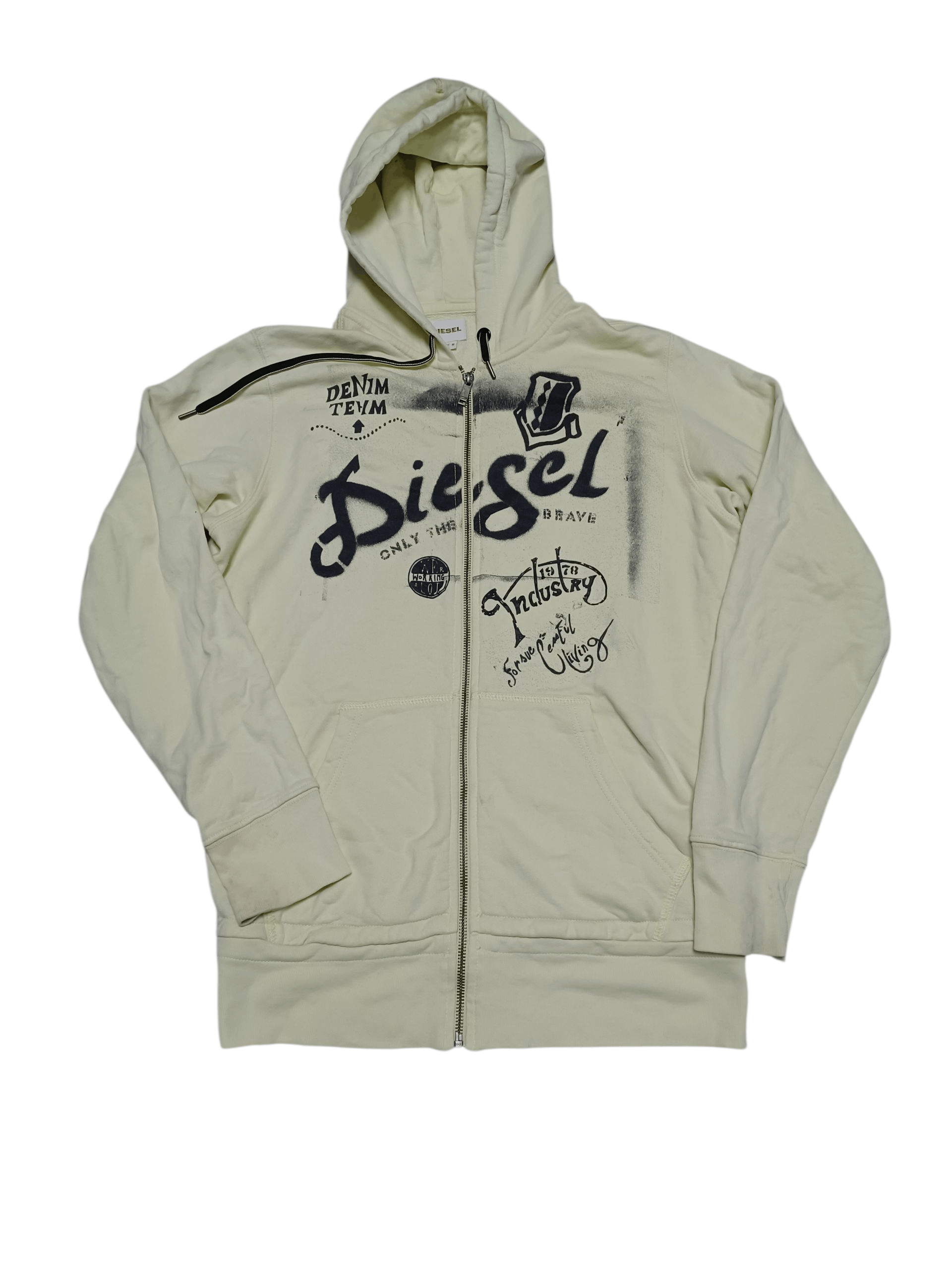 Diesel DIESEL VINTAGE BIG LOGO AVANT GARDE ZIP HOODIE Size US M / EU 48-50 / 2 - 1 Thumbnail