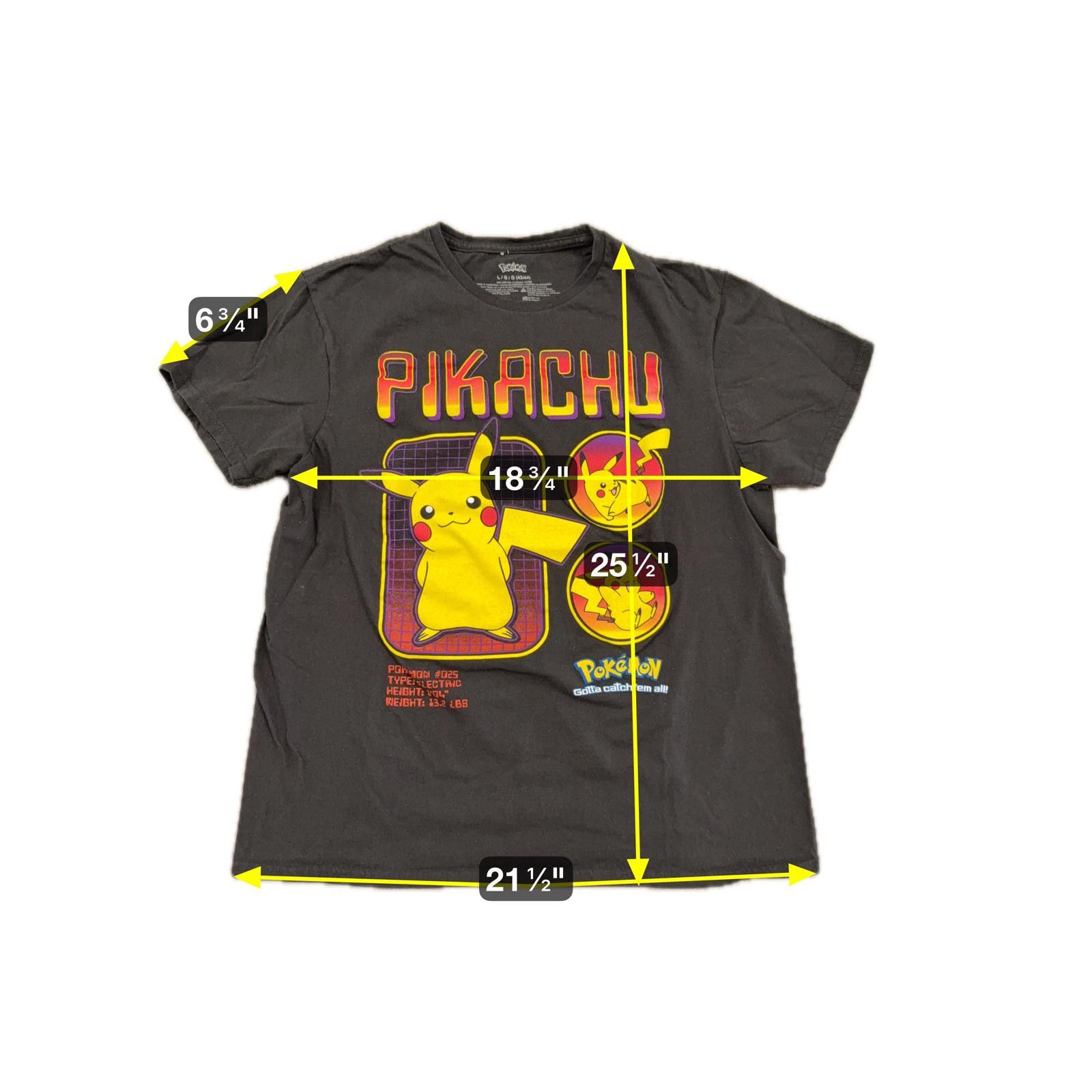 Pokemon Pokémon Pikachu Retro Graphic T-Shirt - L Size US L / EU 52-54 / 3 - 4 Thumbnail
