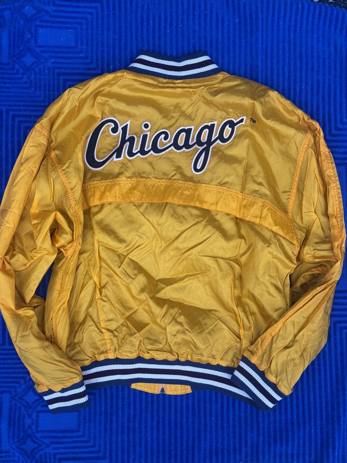White Sox x Eric Emanuel MLB Nylon Yellow windbreaker NEW