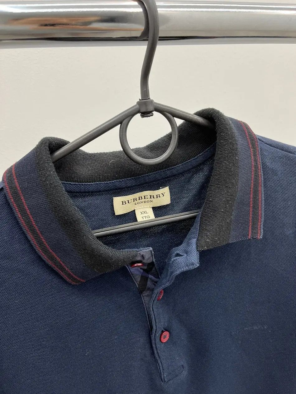 Burberry Burberry London Navy Cotton Polo Shirt Size US XL / EU 56 / 4 - 2 Thumbnail