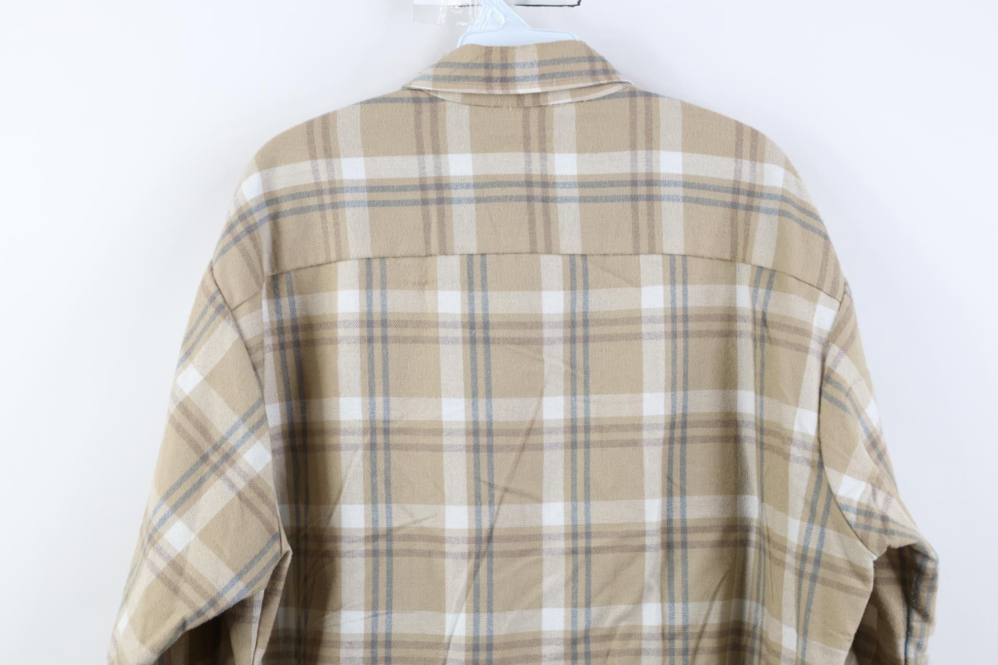 Vintage Vintage 70s Streetwear Flannel Knit Board Button Shirt Plaid Size US L / EU 52-54 / 3 - 11 Thumbnail