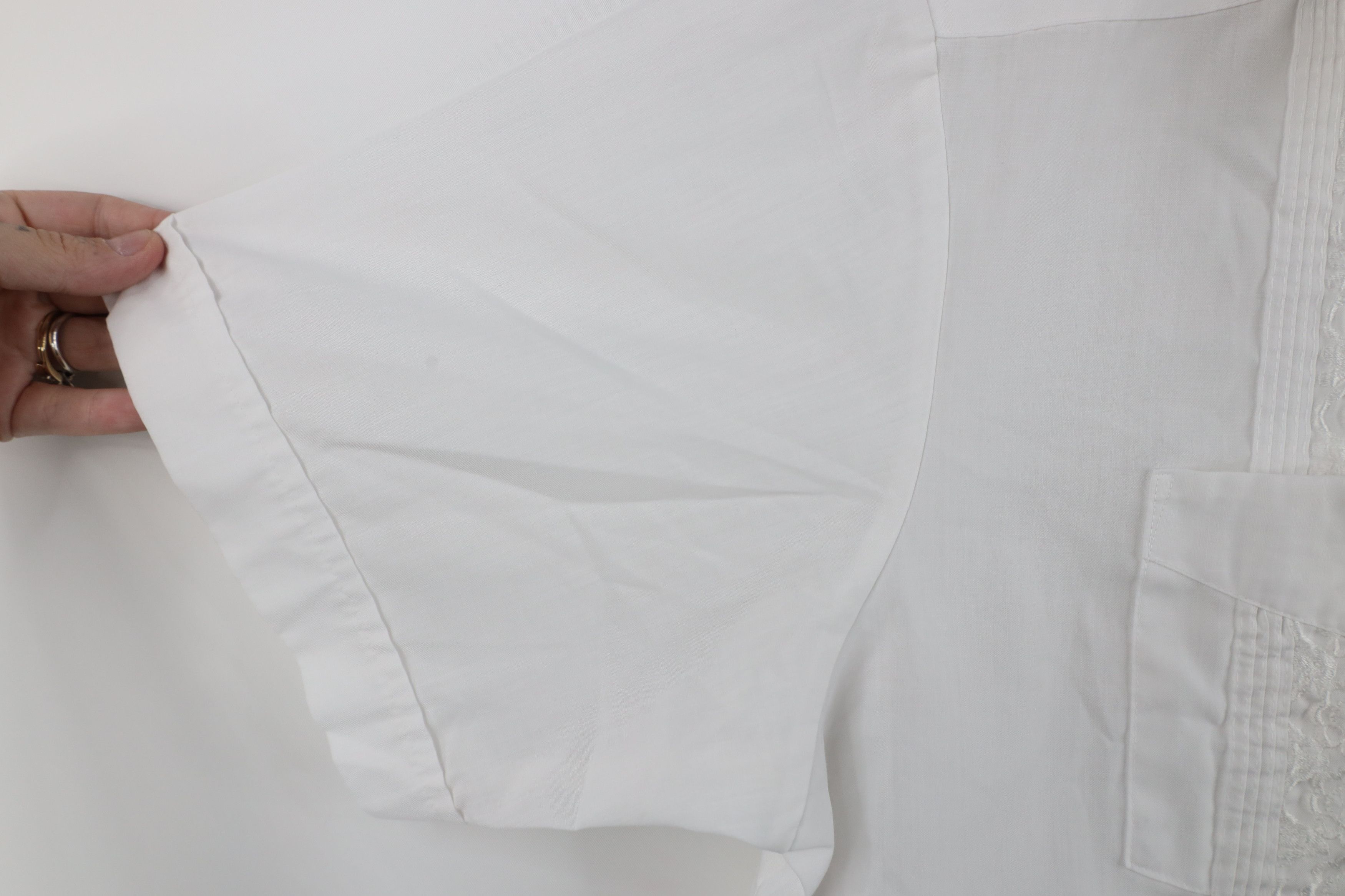 Vintage Vintage 70s Rockabilly Wedding Beach Button Shirt White Size US XL / EU 56 / 4 - 7 Thumbnail