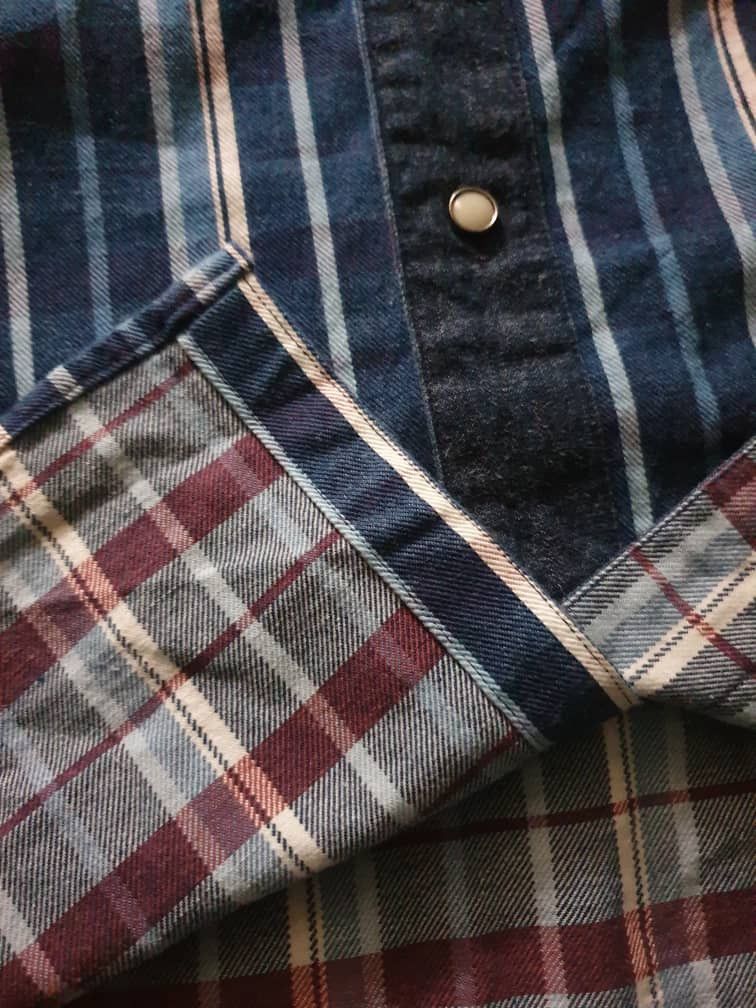 Sugar Cane 💥Sugarcane checkered blue selvedge retro western shirt Size US L / EU 52-54 / 3 - 3 Thumbnail