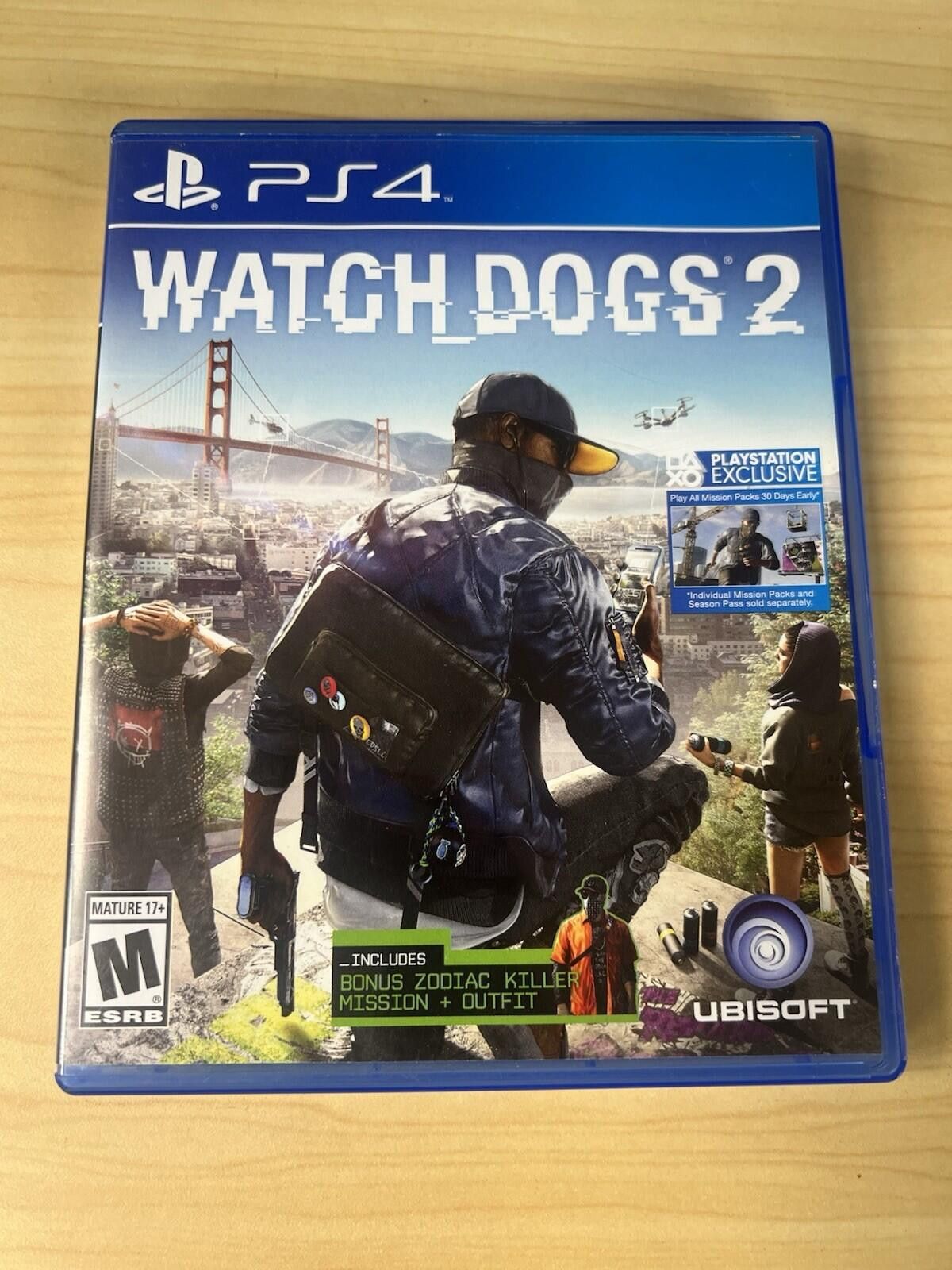 Other Watch Dogs 2 (PlayStation 4, 2016) *TESTED & WORKING* Size ONE SIZE - 2 Thumbnail