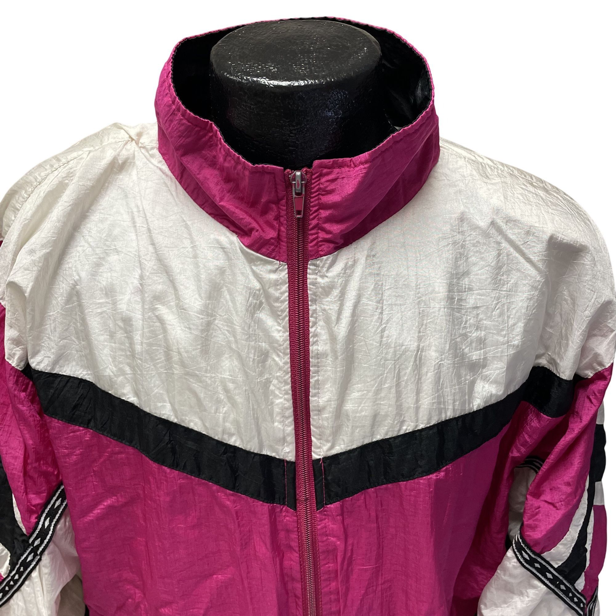 Other Vtg Sunterra HOT PINK COLOR BLOCK Streetwear Windbreaker Size XL / US 12-14 / IT 48-50 - 8 Thumbnail