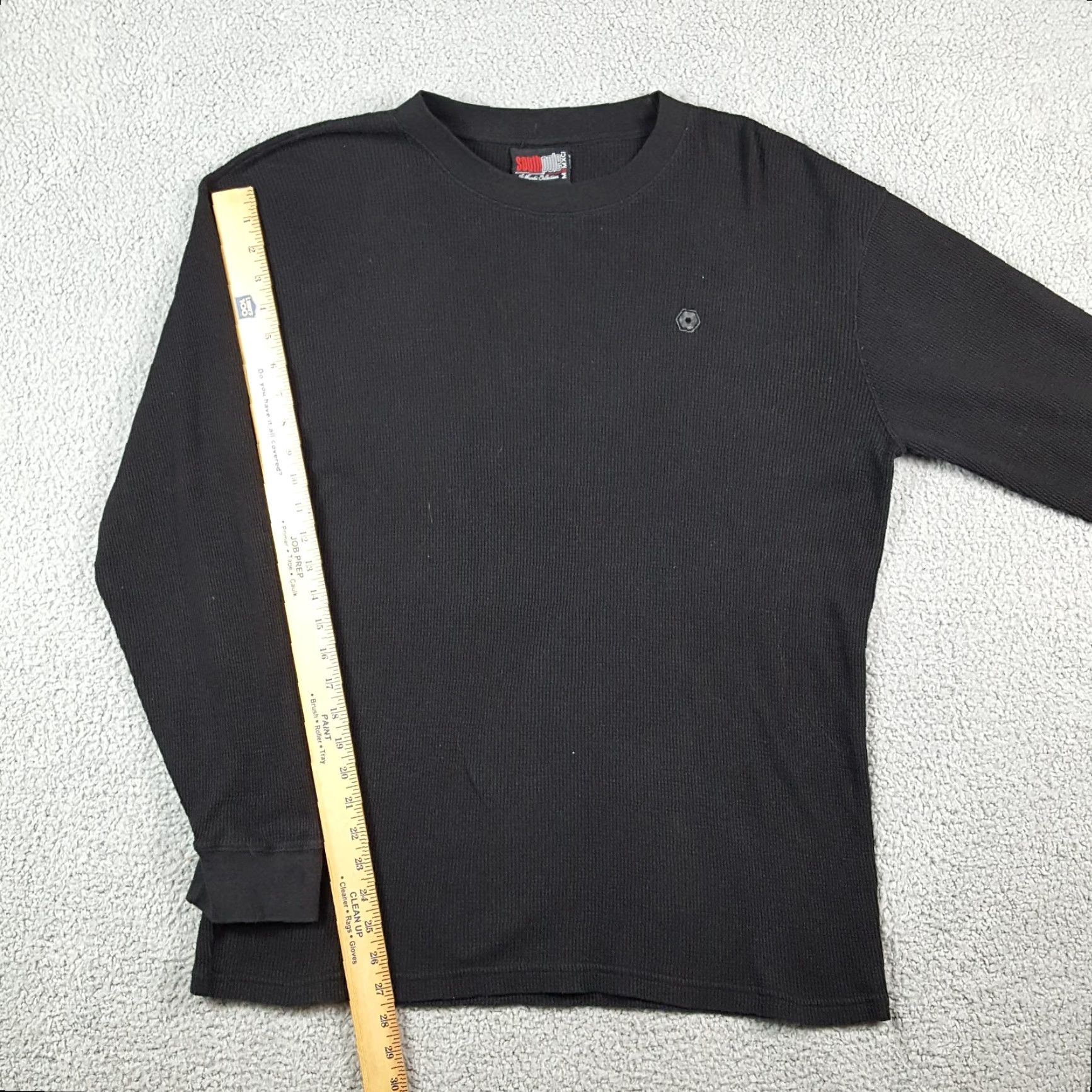 Southpole VINTAGE Southpole Men's T-Shirt 2XL Short Sleeve Crew Neck Thermal Waffle Knit Retro 90s Y2K Skate Grunge Black Size US XXL / EU 58 / 5 - 8 Thumbnail