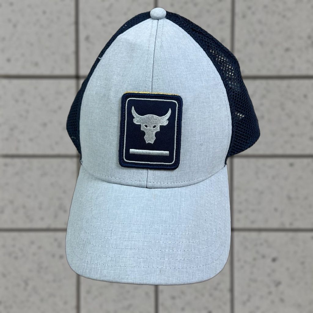 Under Armour Under Armour Hat Snapback Cap Blood Sweat Respect Project Rock Blue Gray One Size Men Cap Hat Size ONE SIZE - 1 Thumbnail