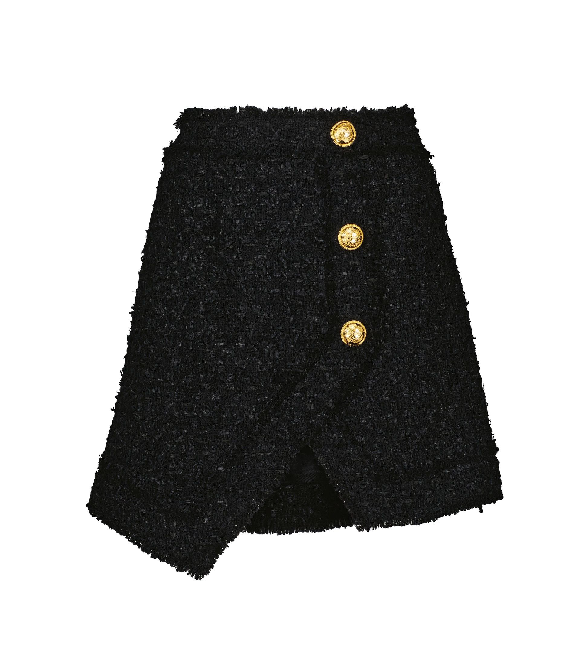 o1srvl11e1123 Tweed Mini Skirt in Black
