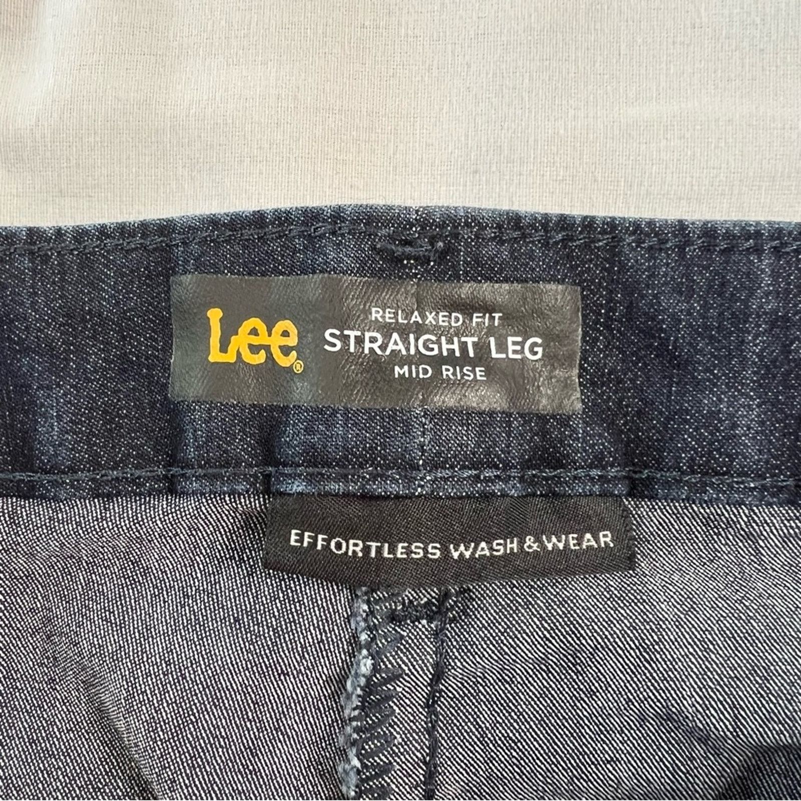 Lee Lee Womens 12 Medium Relaxed Fit Straight Leg Mid Rise Jeans Size 34" / US 12 / IT 48 - 6 Thumbnail