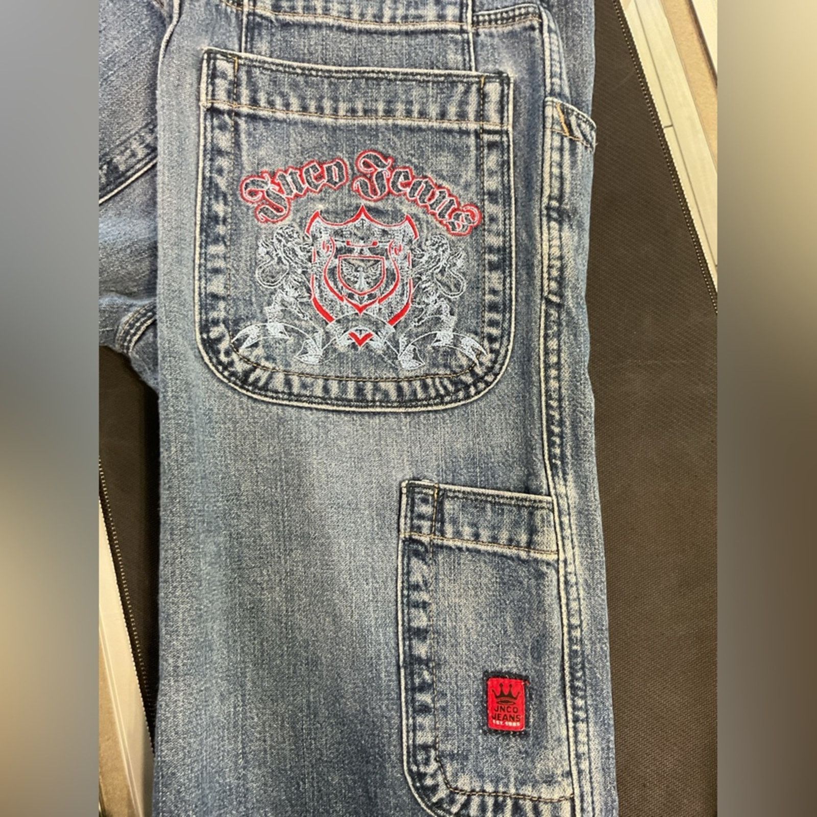JNCO JNCO Embroidered Carpenter Blue Denim Jeans Size US 28 / EU 44 - 5 Thumbnail
