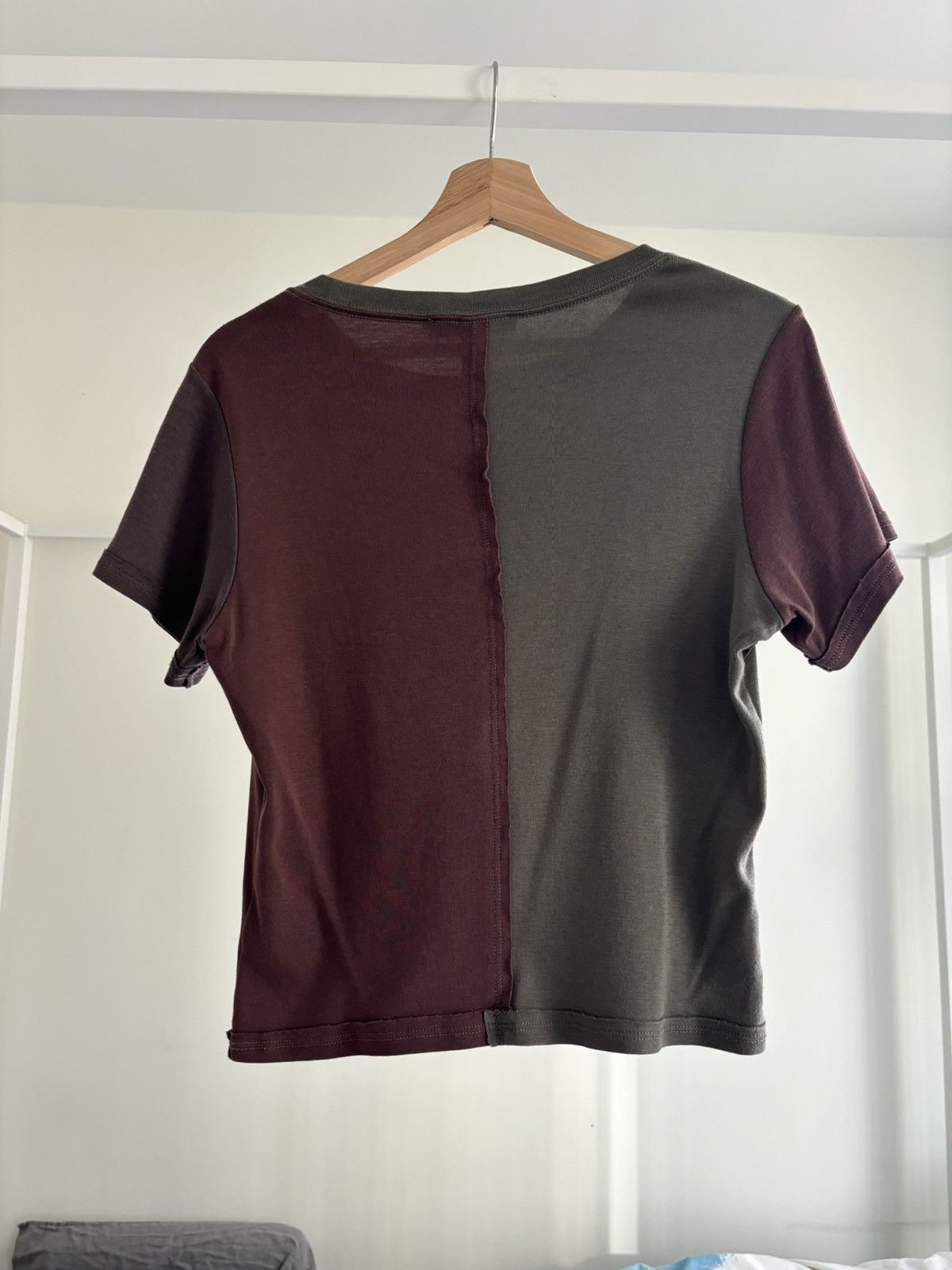 Eckhaus Latta Eckhaus Latta Unisex Lapped Baby Tee - Green/maroon Size US L / EU 52-54 / 3 - 2 Thumbnail